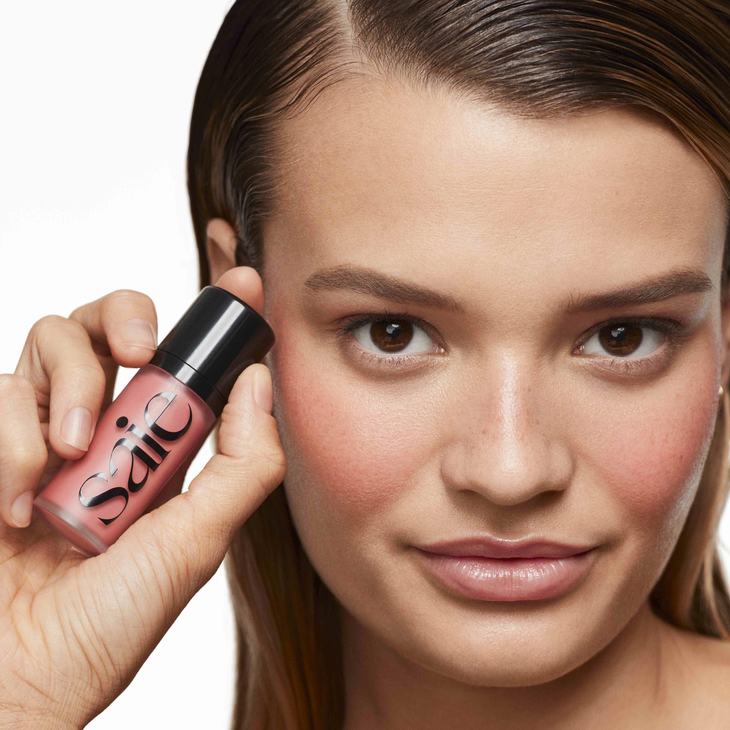 Saie Dew Liquid Blush for Cheeks - Hydrating Cream Blush Stick with a Blendable + Buildable Formula - Skincare Infused Dewy Cheek Tint for a Natural Flush - Glowy Makeup Essential - Sweetie (.40 oz) Saie buy supplements canada