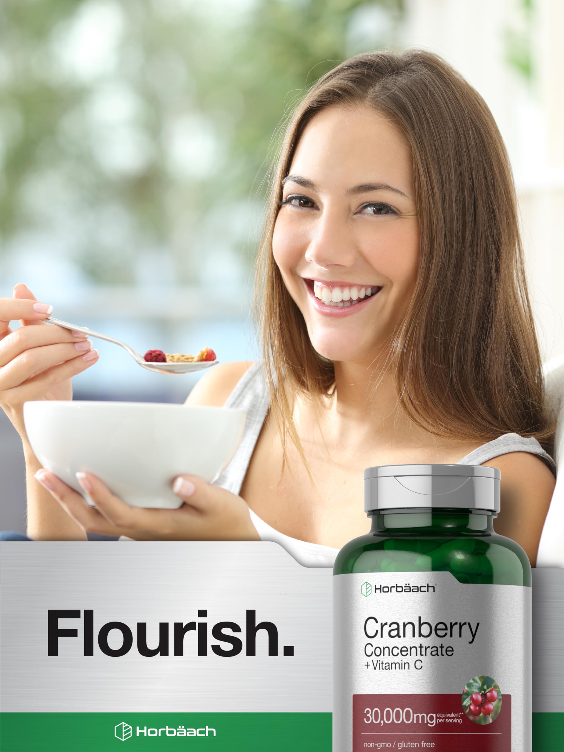 Cranberry Concentrate Extract Pills + Vitamin C | 30,000mg | 120 Capsules | Triple Strength Horbäach buy supplements canada