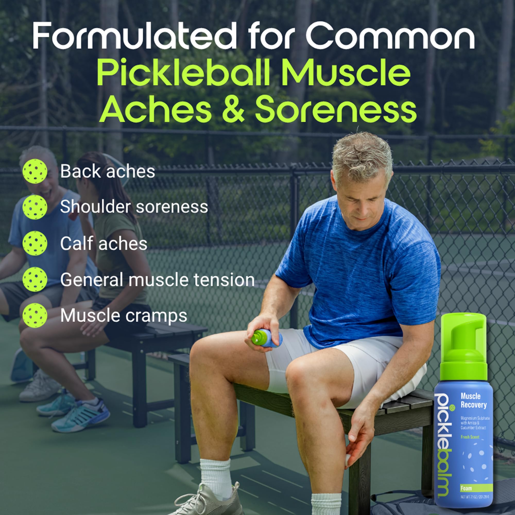 PickleBalm Pickleball Post-Game Foam Muscle Cramp Relief and Relaxer with Magnesium Sulphate, Arnica & Cucumber Extract for Pain and Leg Cramps, Sore Muscle Relief, 7.1oz Bottle PickleBalm buy supplements canada