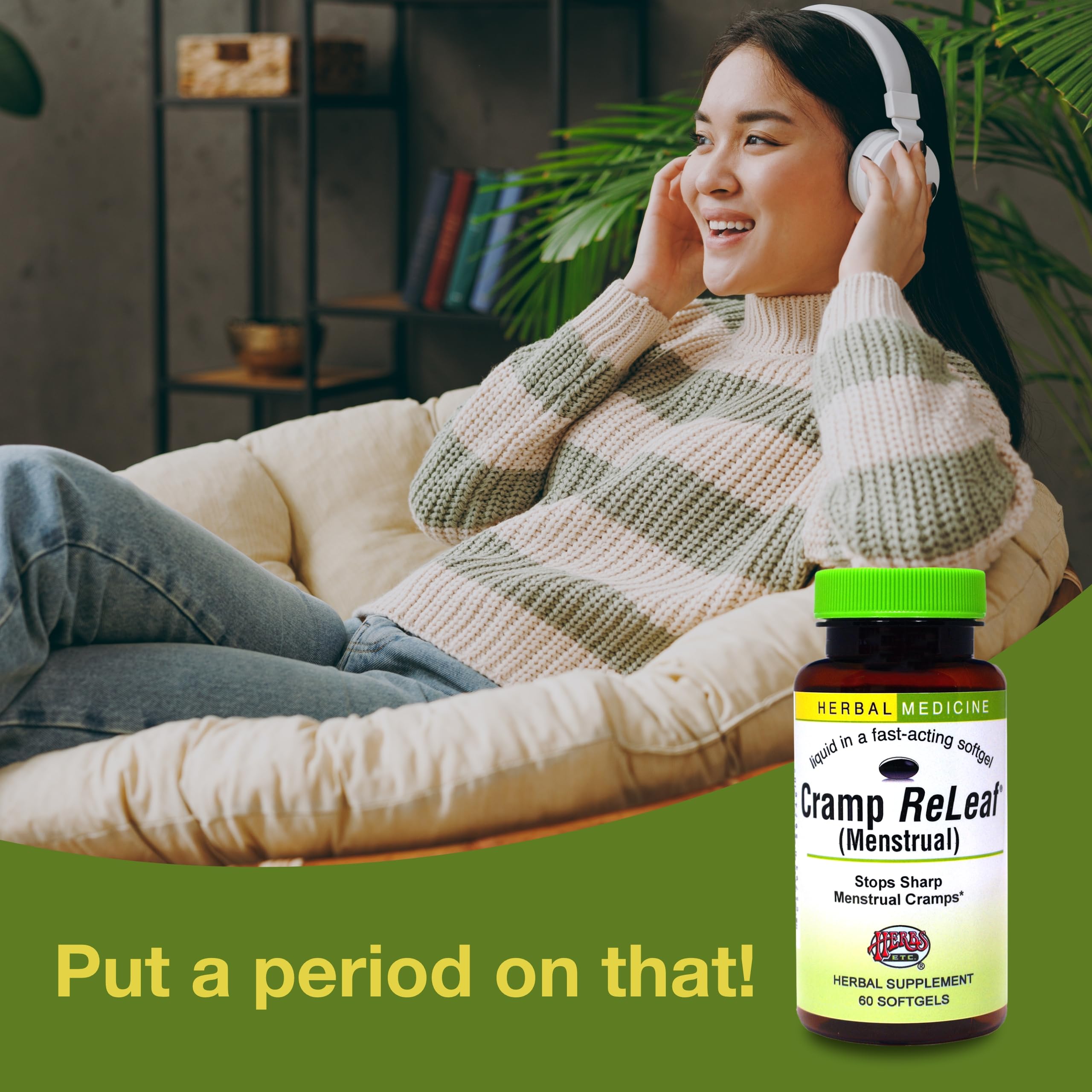 Herbs Etc. Cramp ReLeaf (Menstrual) - Abdominal Muscle Support - Herbal Supplement to Aid Menstrual Health - Period Cramp Support with Black Haw, Cramp Bark and Bethroot - 60 Softgels (60 Servings) Herbs Etc. buy supplements canada