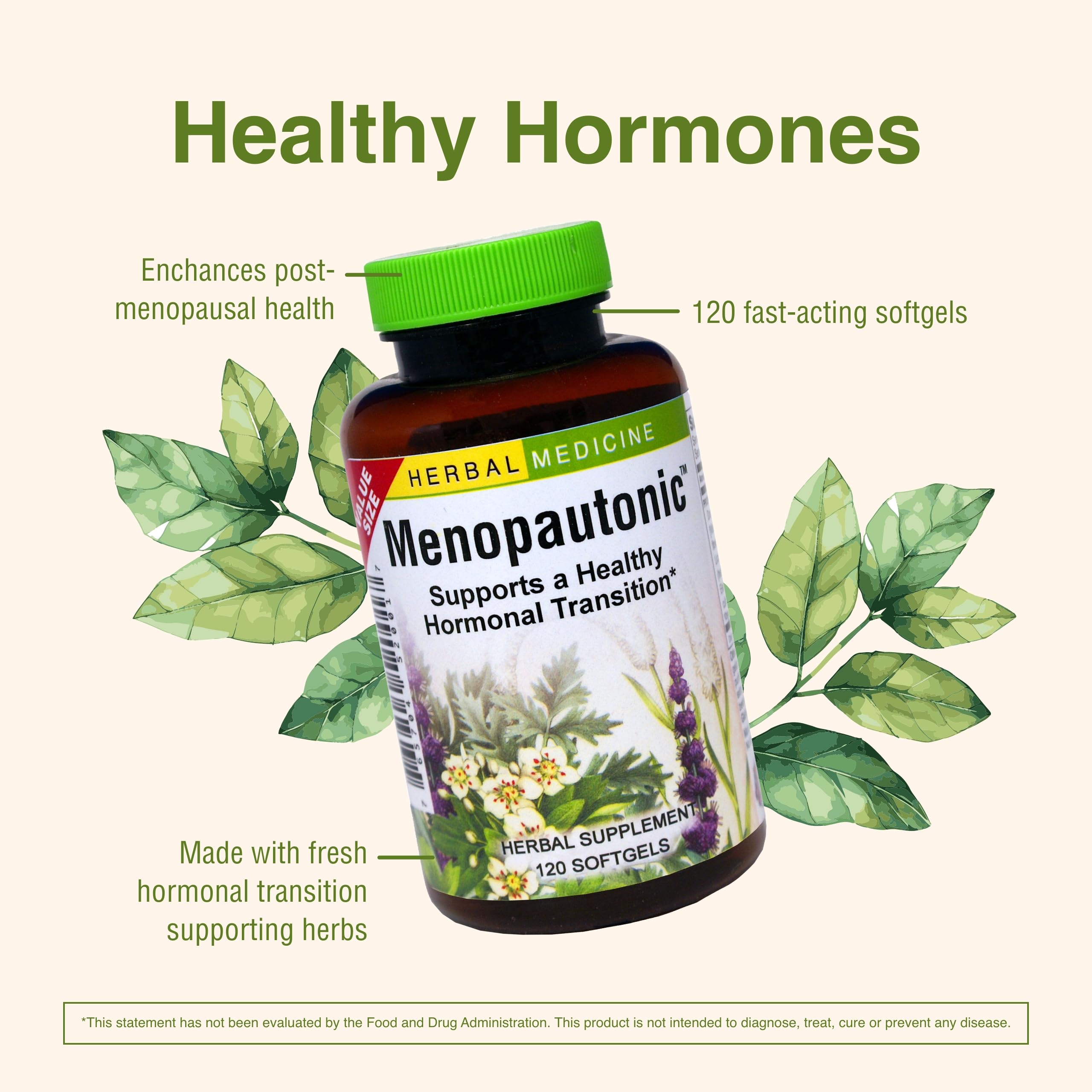 Herbs Etc. Menopautonic Softgels - Essential Supplement for Women - Hormonal Transition Support Supplement - Offers Menopausal Support with Dong Quai & Motherwort - 120 Softgels (120 Servings) Herbs Etc. buy supplements canada
