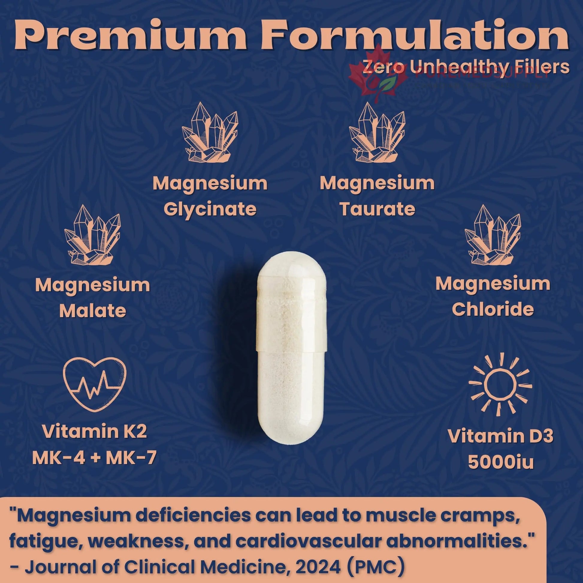 Local Nutrition Magnesium Complex 420mg with Vitamin D3 K2 - Four Bioavailable Forms Including Bisglycinate (Glycinate), Malate, Taurate, and Chloride for Superior Absorption - 90 Capsules Made in USA Local Nutrition buy supplements canada