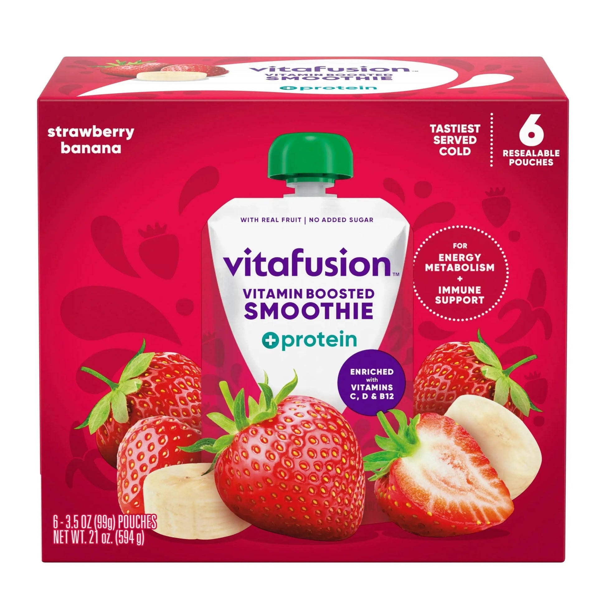 vitafusion Vitamin-Boosted Smoothie +Protein for Energy Metabolism and Immune Support, Strawberry Banana Flavor Excellent Source Vitafusion buy supplements canada