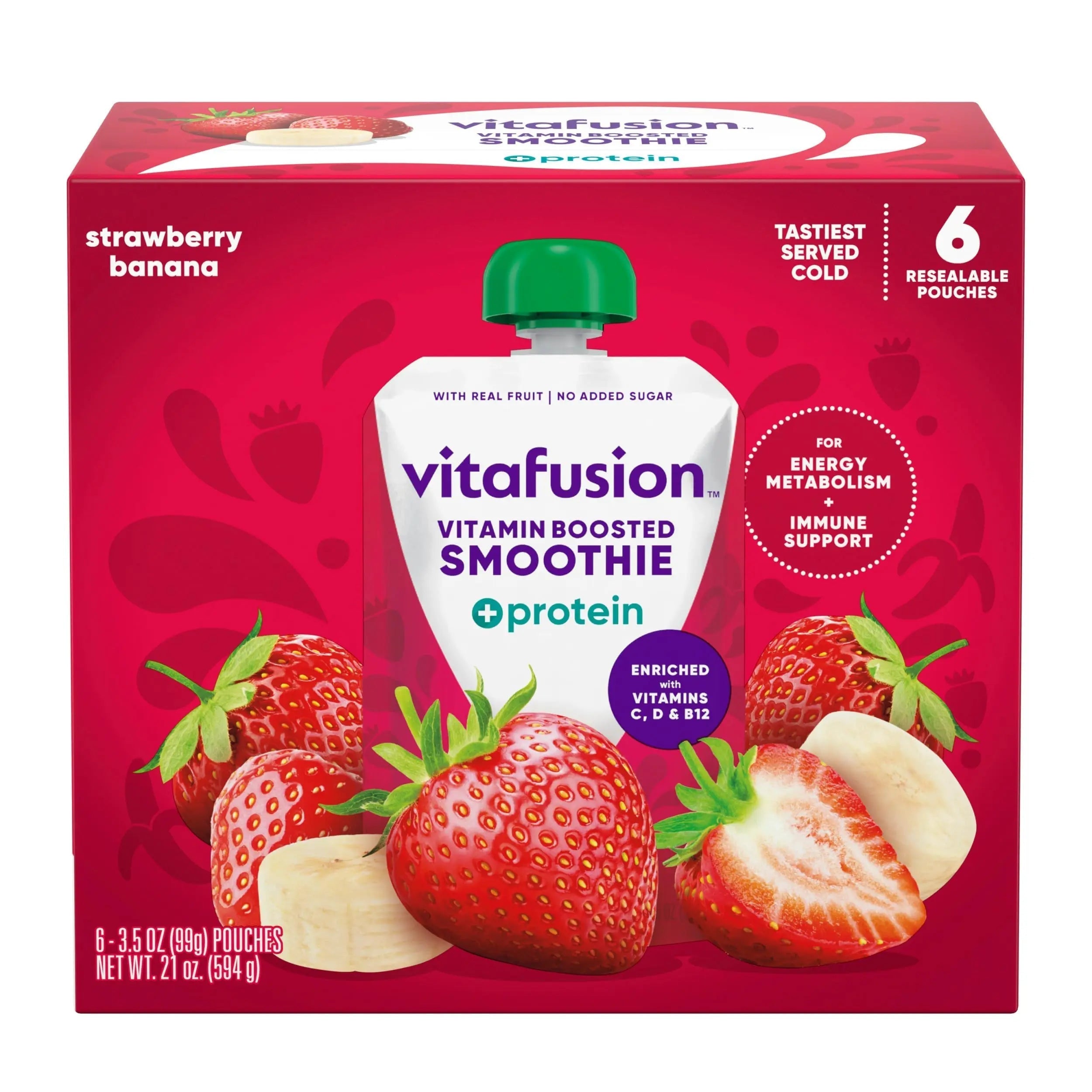 vitafusion Vitamin-Boosted Smoothie +Protein for Energy Metabolism and Immune Support, Strawberry Banana Flavor Excellent Source Vitafusion buy supplements canada