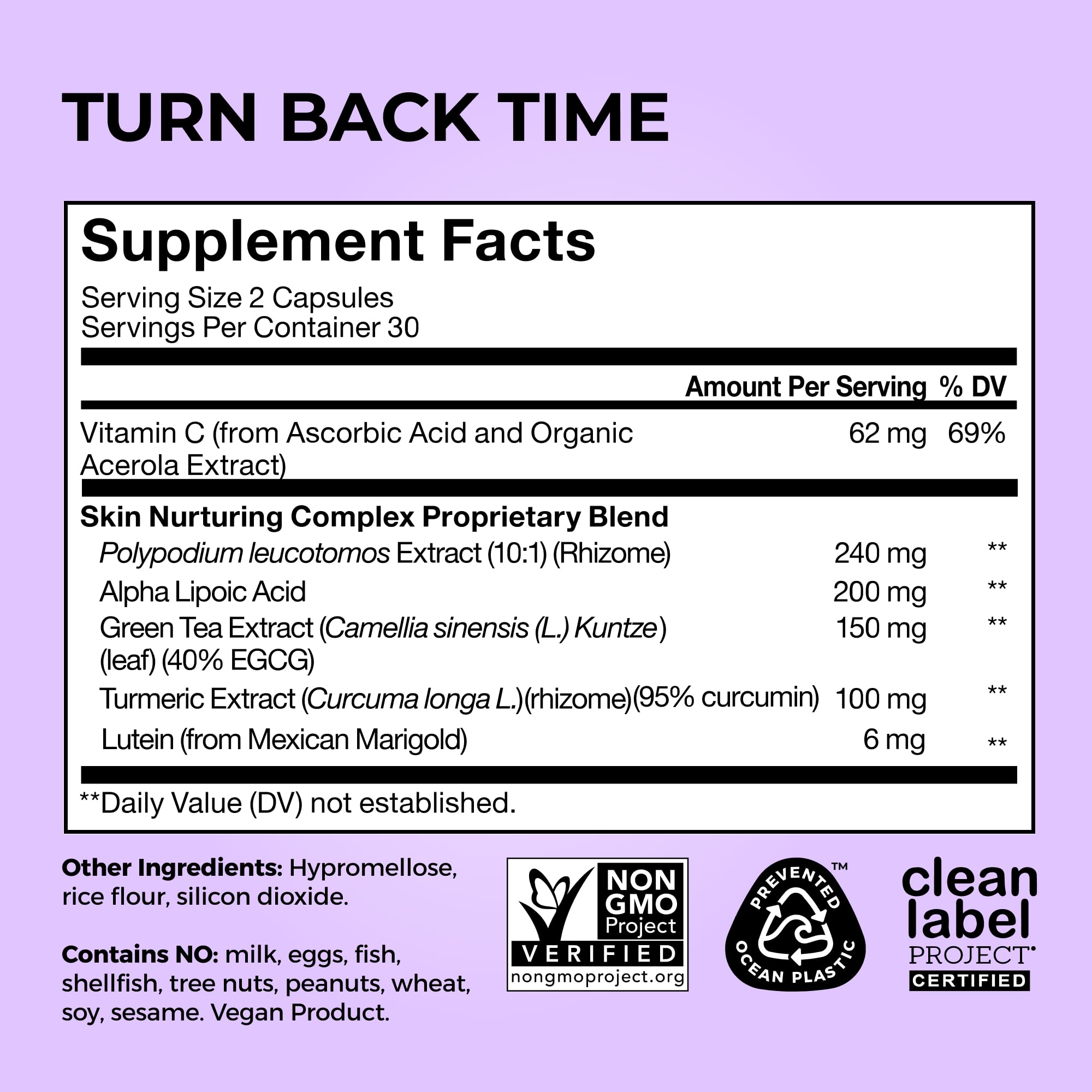 HUM Turn Back Time Turmeric Supplement for Youthful Looking Skin Support with Green Tea Extract, Lutein & Polyphenols, Skin Care Aging & Collagen Support Capsules for Even Tone, 60 Vegan Capsules HUM buy supplements canada