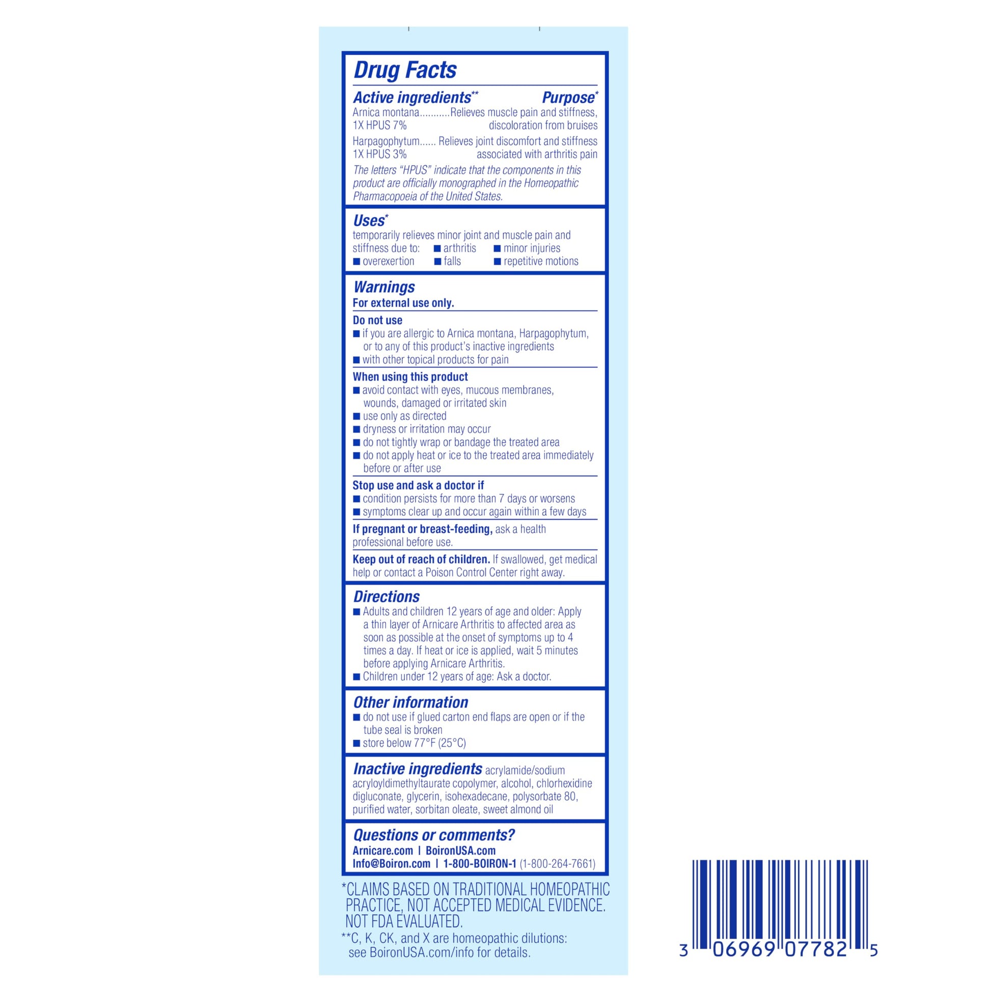 Boiron Arnicare Arthritis Cream for Pain Relief of Knees, Hands, Wrists, Elbows, Joints & Muscles – Quickly Absorbed & Fragrance-Free – 4.2 oz Boiron buy supplements canada
