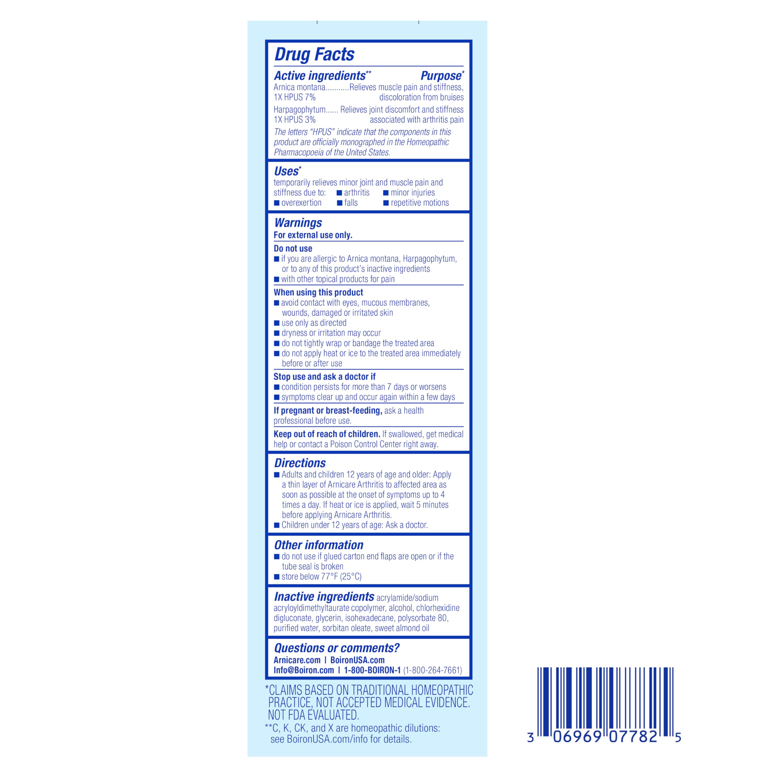 Boiron Arnicare Arthritis Cream for Pain Relief of Knees, Hands, Wrists, Elbows, Joints & Muscles – Quickly Absorbed & Fragrance-Free – 4.2 oz Boiron buy supplements canada