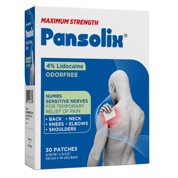 Pansolix Lidocaine Pain Relief Patches 4% | Topical Analgesic Patch | 10 x 14 cm | Skin Tone | Pack of 30 Pansolix buy supplements canada