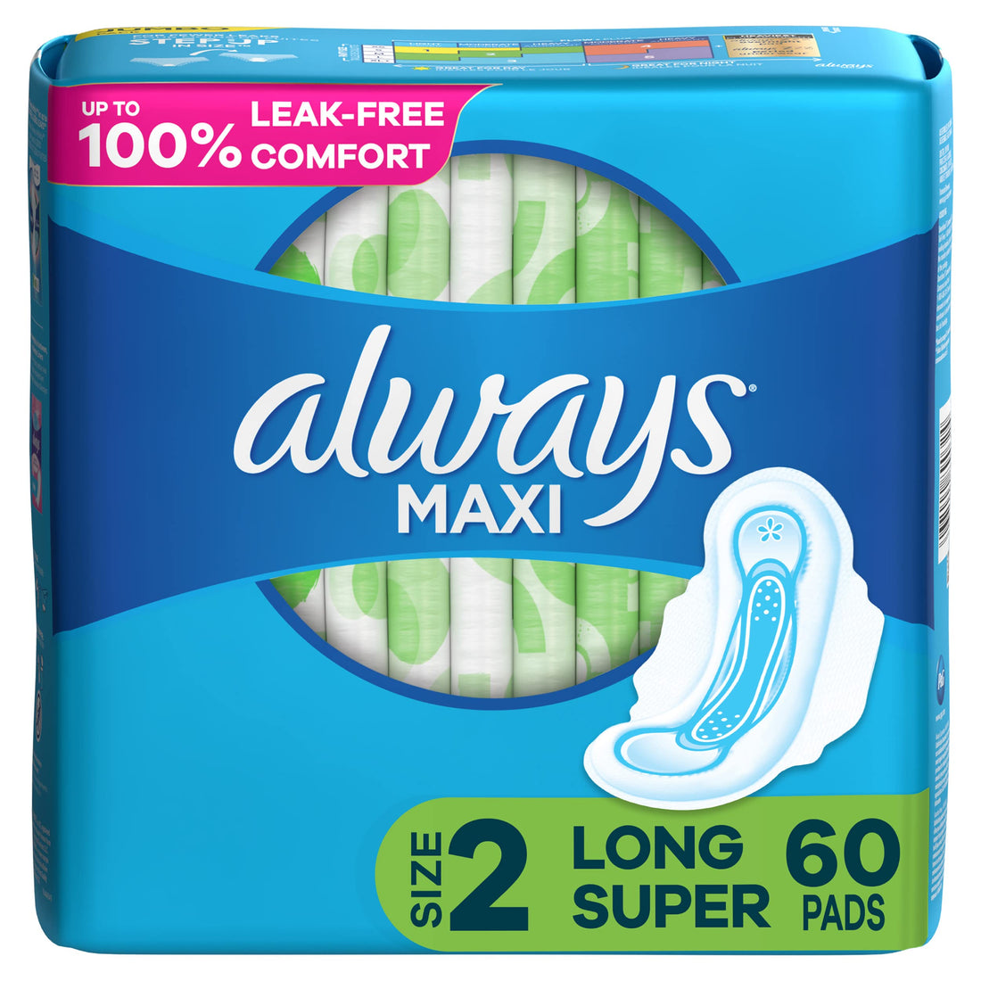 Always Maxi Feminine Pads For Women, Size 2 Long Super Absorbency, With Wings, Unscented, 60 Count Always buy supplements canada