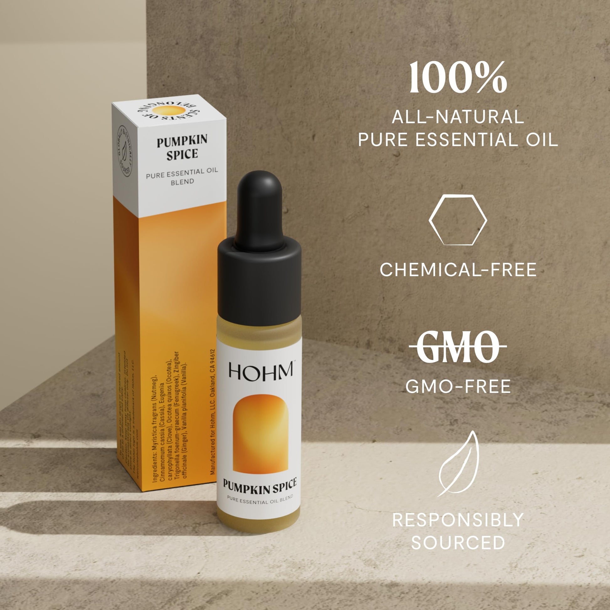 Hohm Pumpkin Spice Essential Oil Blend - Natural, Pure Essential Oil for Your Home Diffuser Hohm buy supplements canada