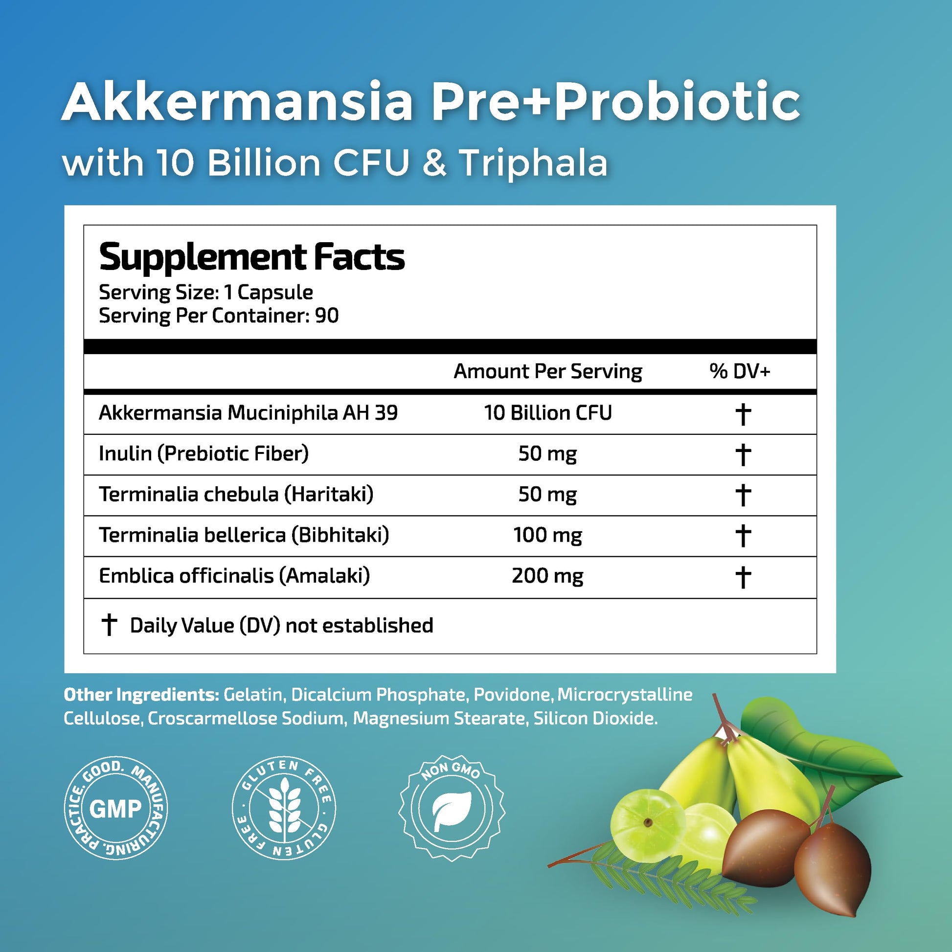 Herbal Wisdom Akkermansia Probiotic 10 Billion CFU - Advanced Support, Probiotic+Prebiotic | for Gut & Metabolism Support - No Bloating | with Inulin & Triphala Herbal Wisdom buy supplements canada