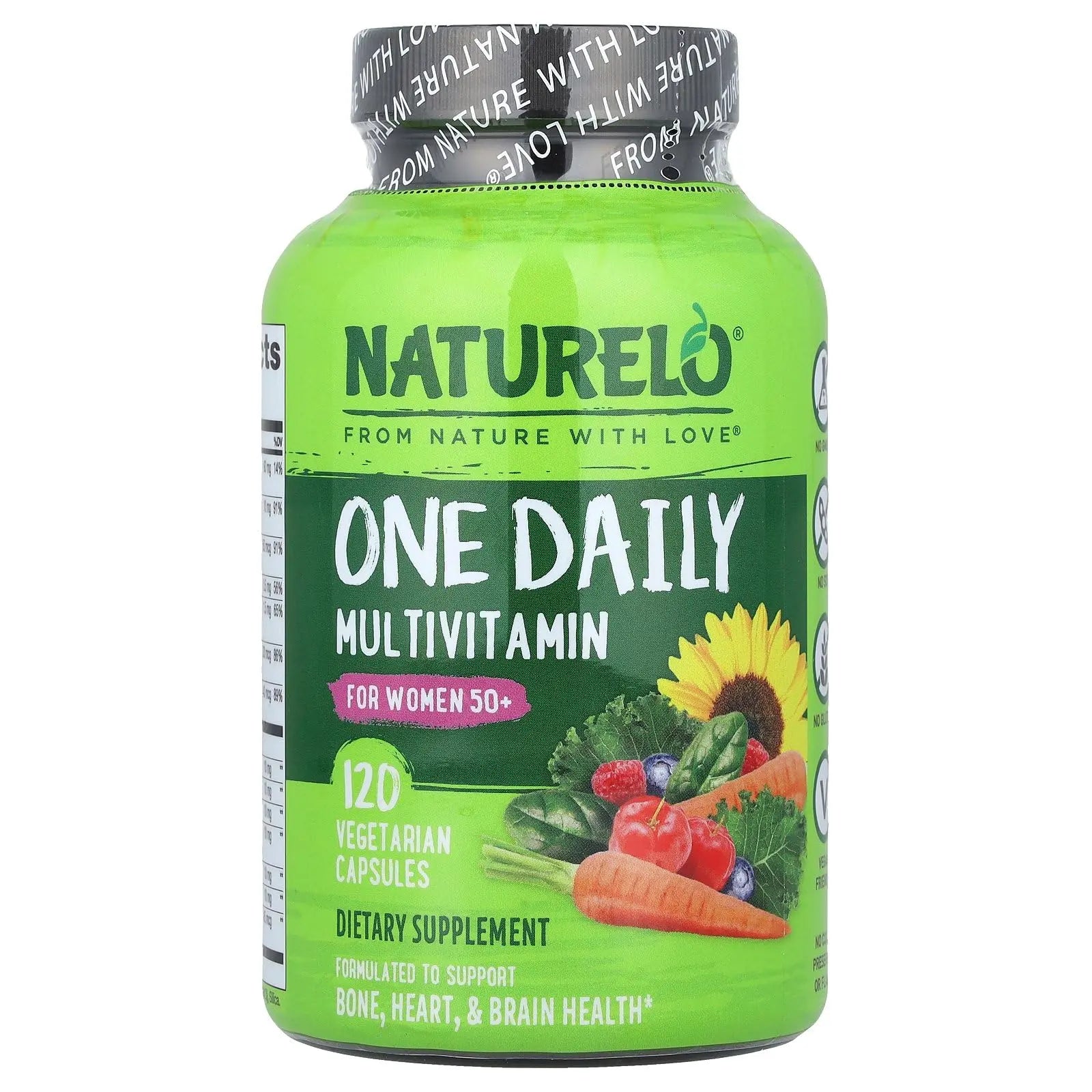 NATURELO One Daily Multivitamin for Men 50+, 120 Capsules One Daily Multivitamin for Women 50+ (Iron Free), 120 Capsules - 4 Month Supply Bundle NATURELO buy supplements canada