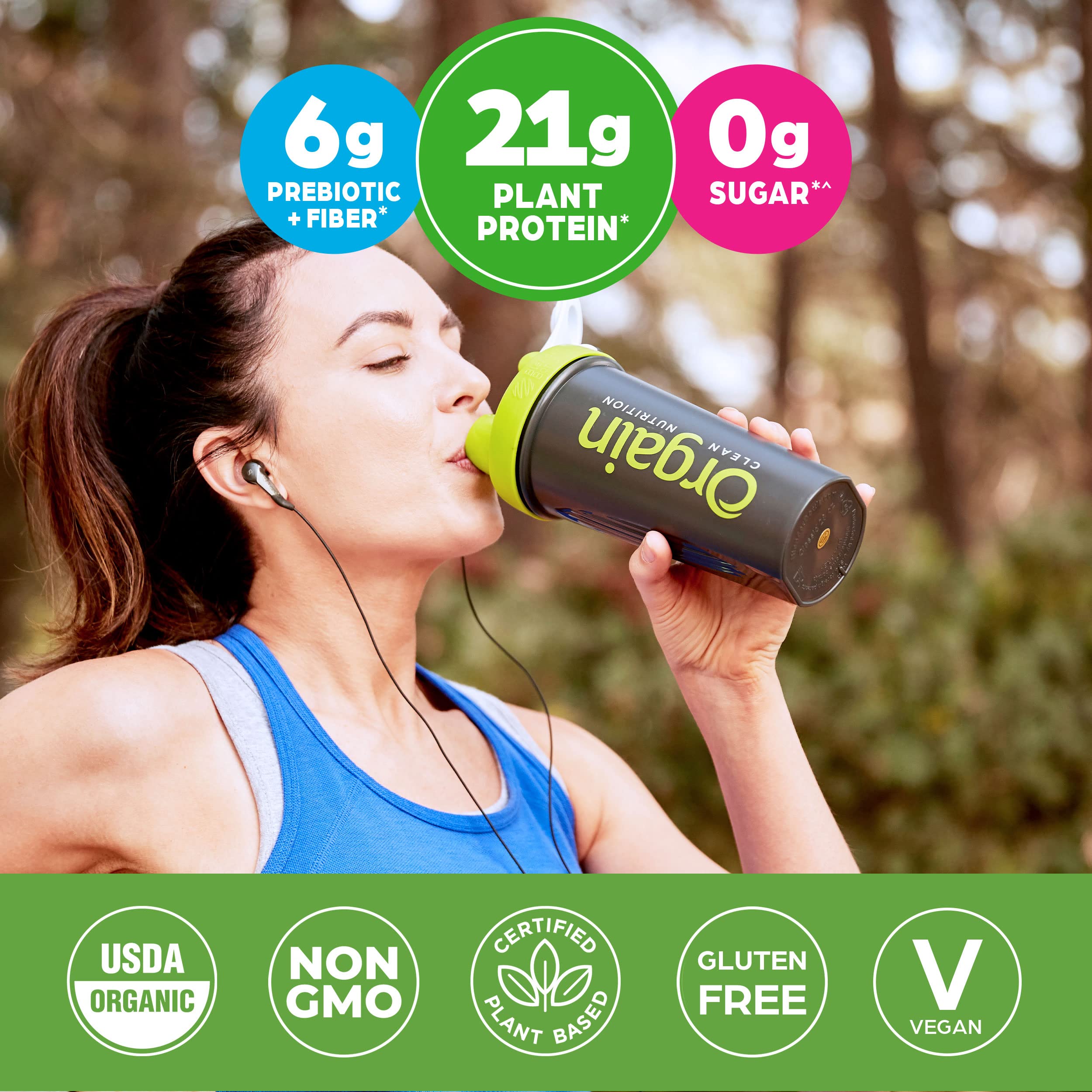 Orgain Organic Vegan Protein Powder, Chocolate Fudge - 21g Plant Based Protein, Gluten Orgain buy supplements canada