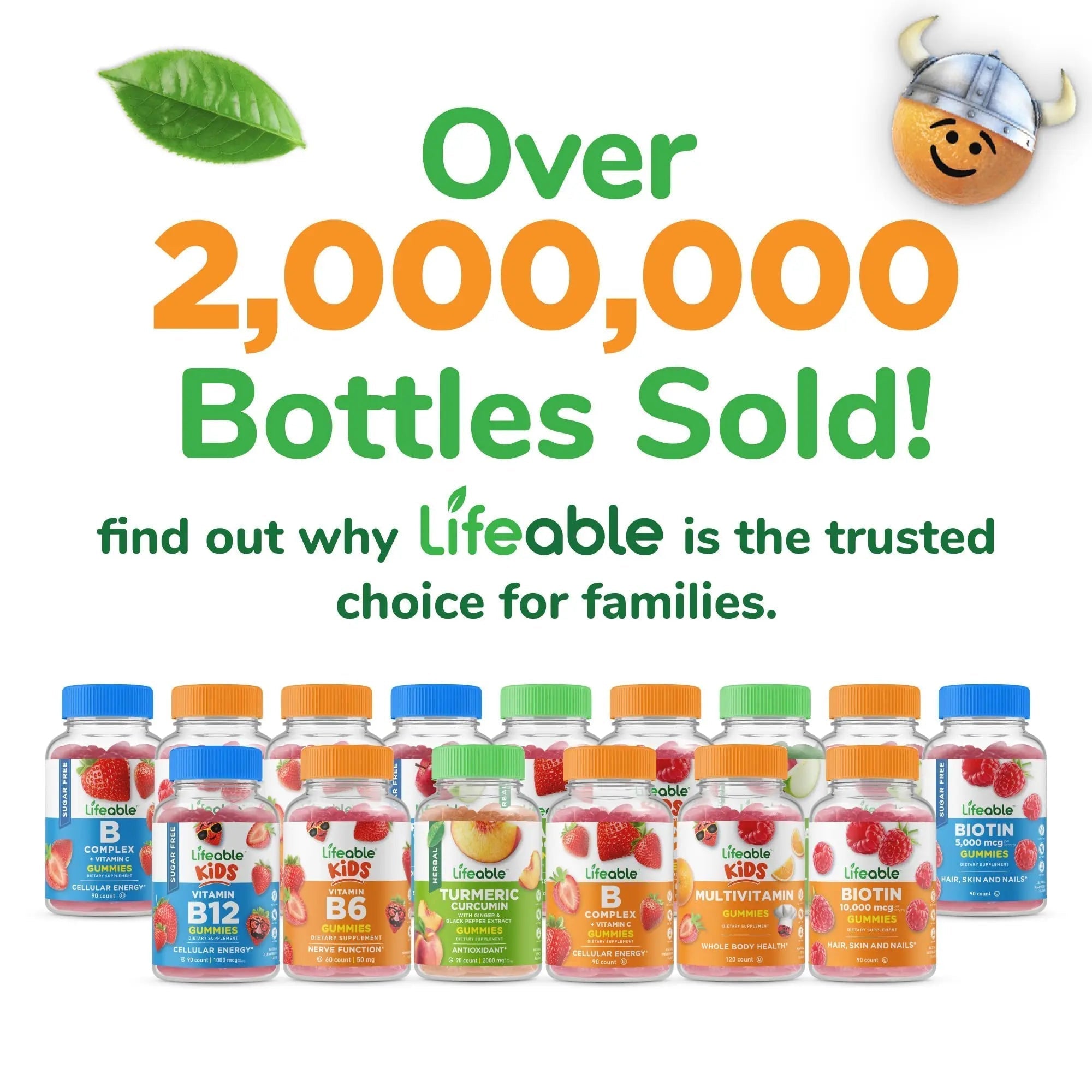 Lifeable Kids Multivitamin Gummies | Great Tasting Multivitamin for Kids | with Vitamins A, C, D, E, B6, B12, Zinc, Biotin Lifeable buy supplements canada