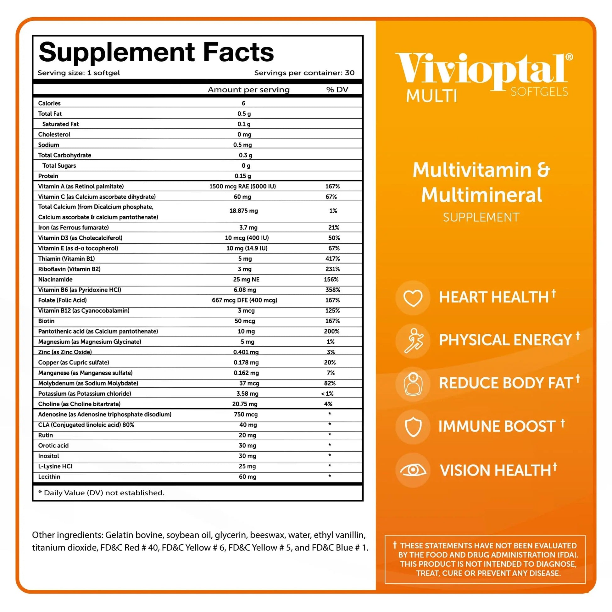 Vivioptal Multi 30 Softgels, Multivitamin & Multimineral, Gluten Free, German Formula Vivioptal Vitamins buy supplements canada