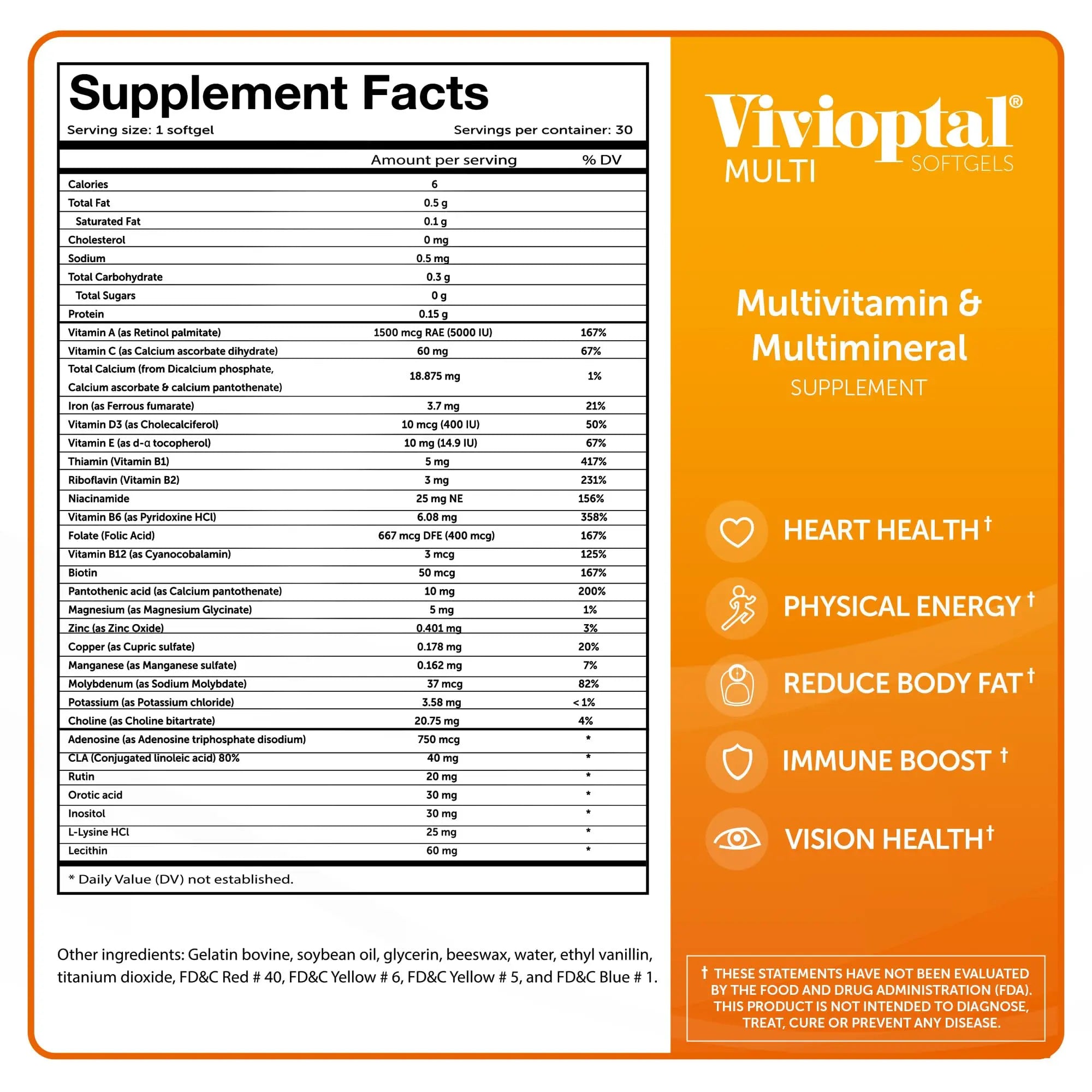 Vivioptal Multi 30 Softgels, Multivitamin & Multimineral, Gluten Free, German Formula Vivioptal Vitamins buy supplements canada