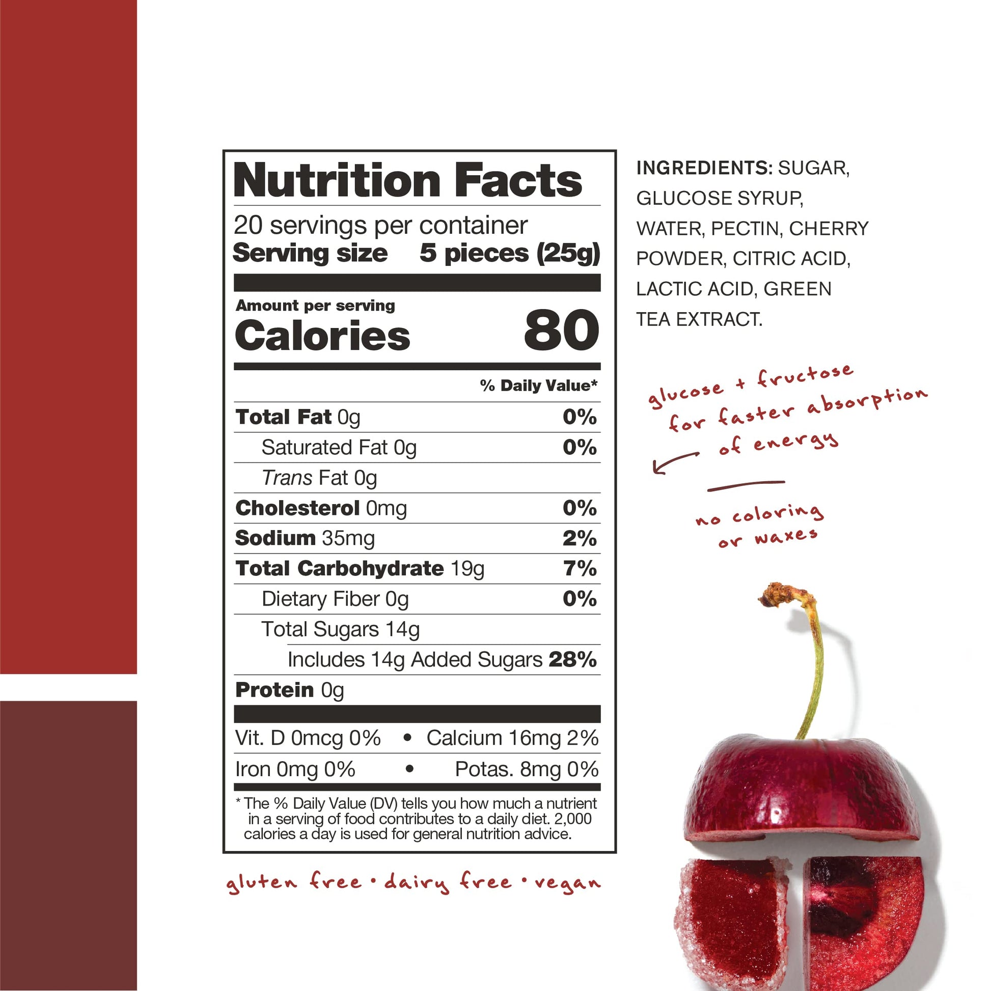 Skratch Labs Sport Energy Chews, Sour Cherry with Caffeine (10 Pack) Skratch Labs buy supplements canada