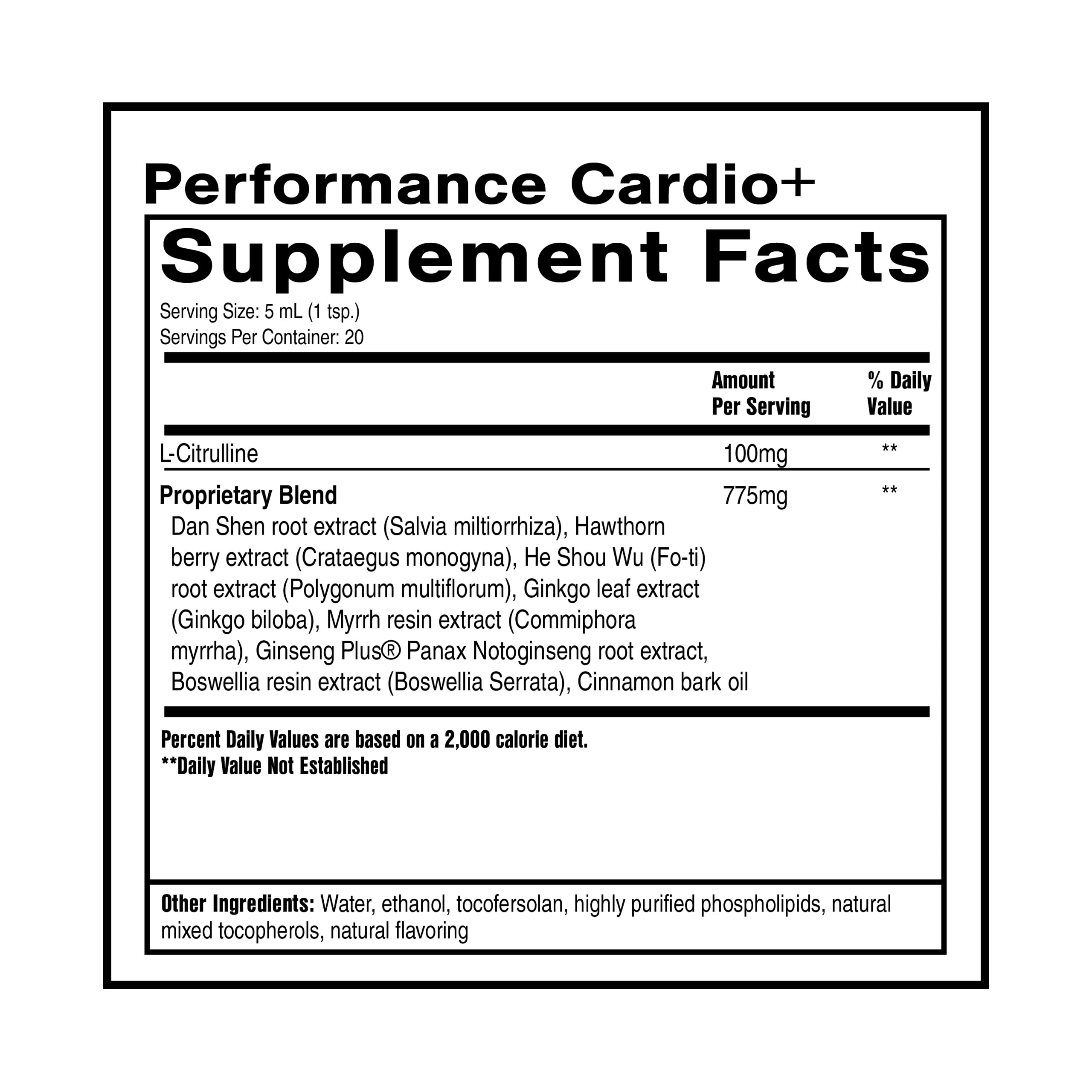 Quicksilver Scientific Performance Cardio+ - Herbal Supplement to Support Blood Circulation & Brain Health - Cardiovascular Supplement with Hawthorn Berry + He Shou Wu + Ginseng Extract (3.38 oz) Quicksilver Scientific buy supplements canada