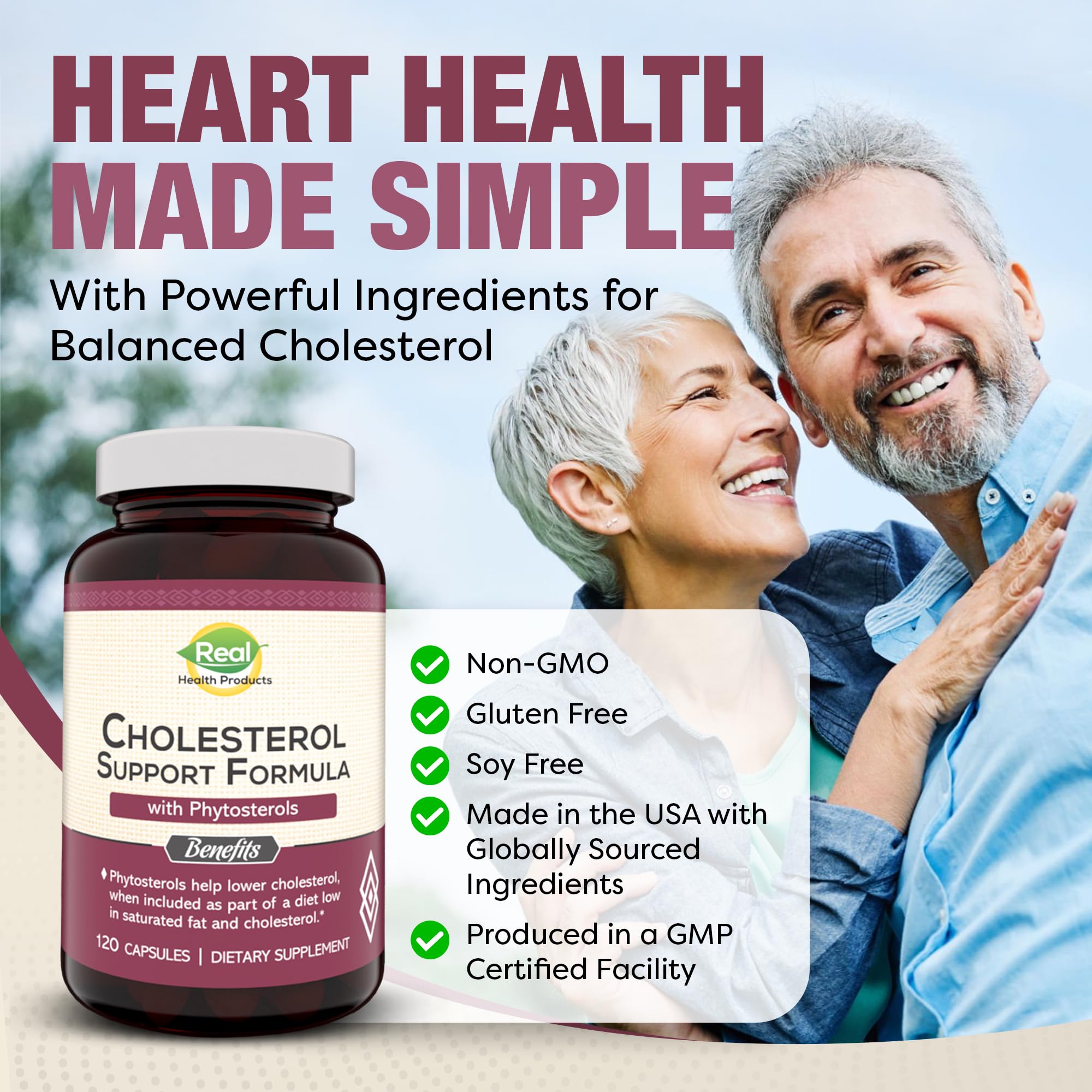 Advanced Cholesterol Health Complex with Plant Sterols. Cholesterol & Lipid Support Supplement for Healthy Heart & Cholesterol Levels for Men & Women. 120 Capsules RHP buy supplements canada