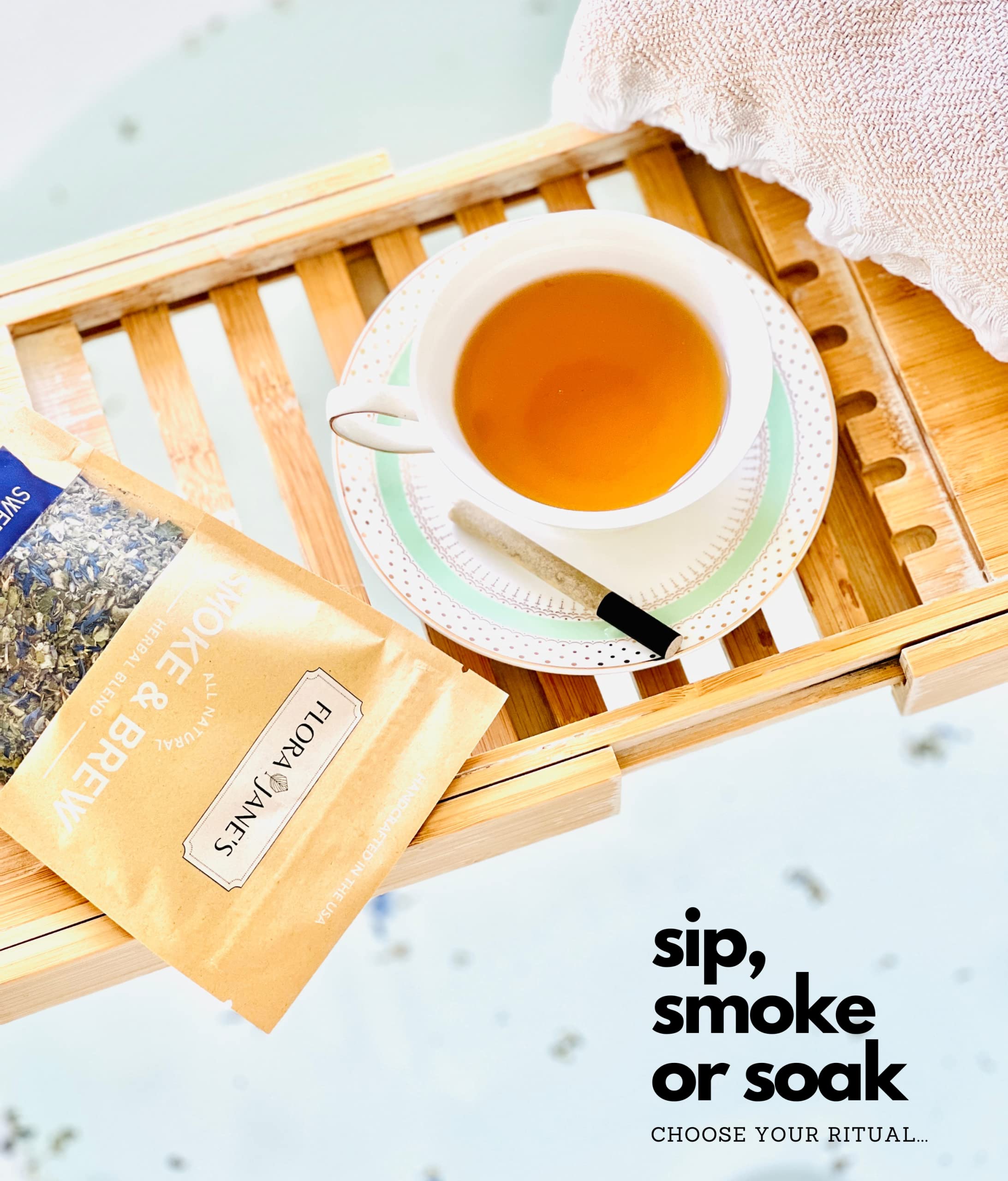 Smoke & Brew - Sweet Dreams Blend for Relaxation and Sleep - Caffiene Free Tea and Smoke Blend Flora Jane's buy supplements canada