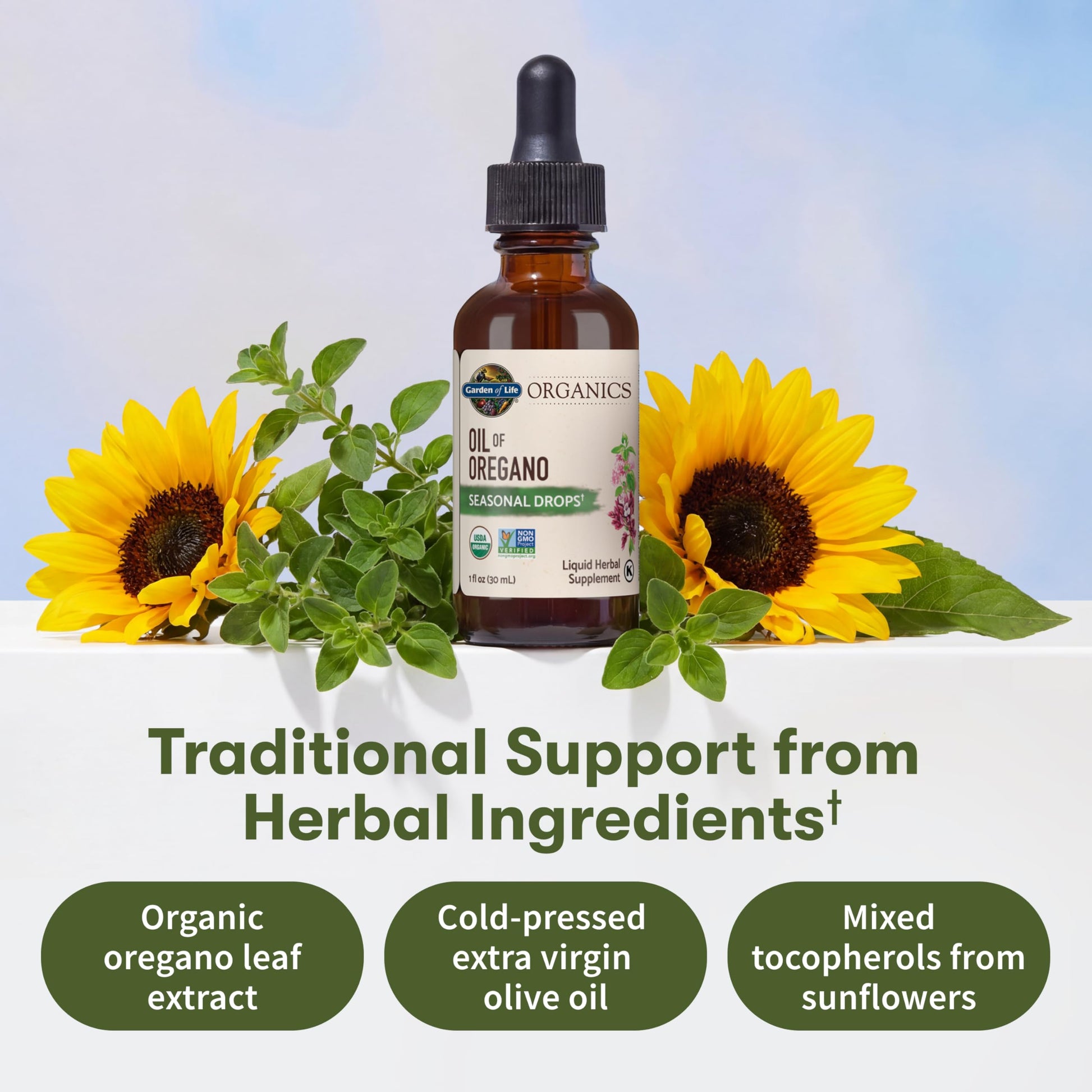 Garden of Life Organics Oil of Oregano Seasonal Drops 1fl oz (30 mL) Liquid, Concentrated Plant Based Immune Support - Alcohol-Free, Organic, Non-GMO Garden of Life buy supplements canada