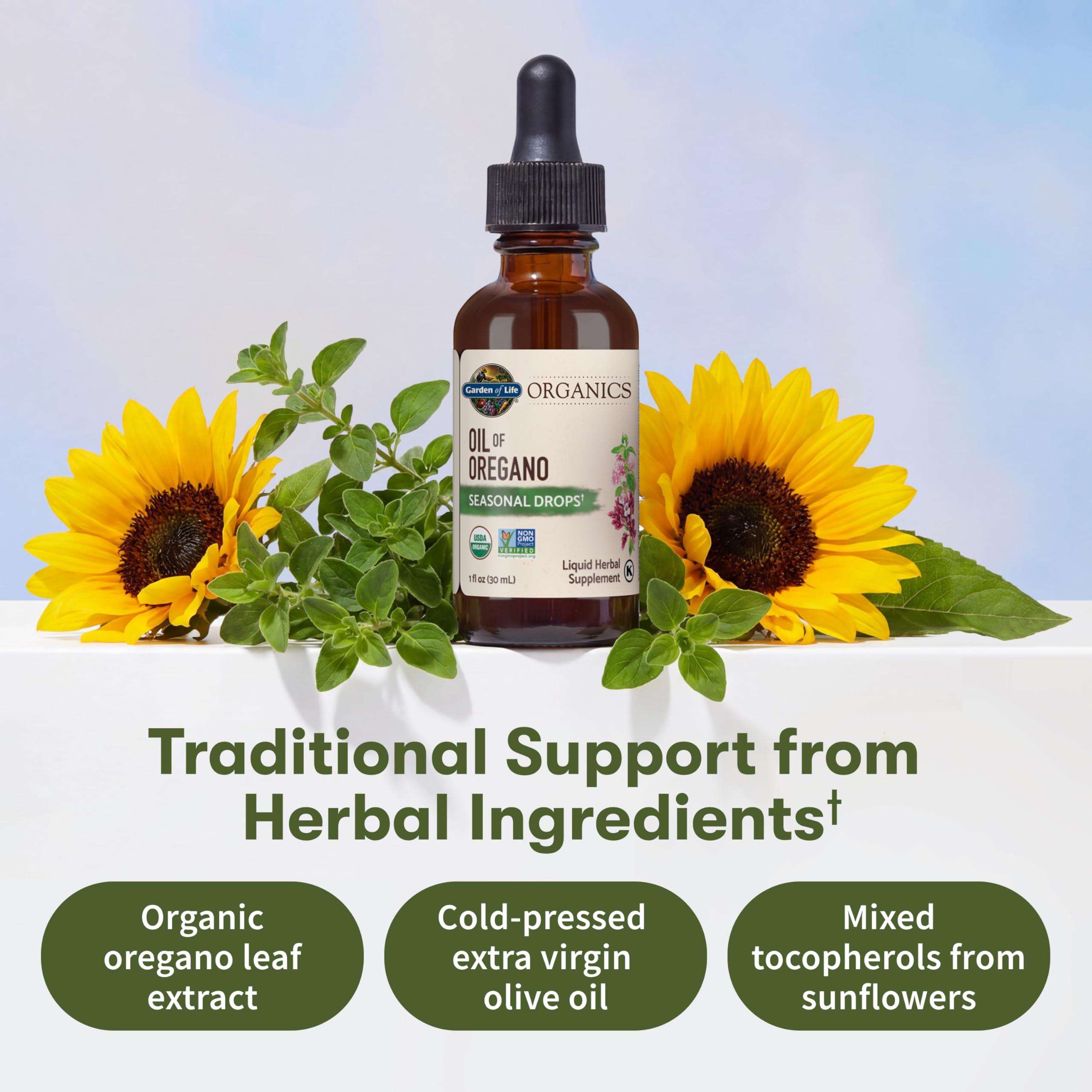 Garden of Life Organics Oil of Oregano Seasonal Drops 1fl oz (30 mL) Liquid, Concentrated Plant Based Immune Support - Alcohol-Free, Organic, Non-GMO Garden of Life buy supplements canada