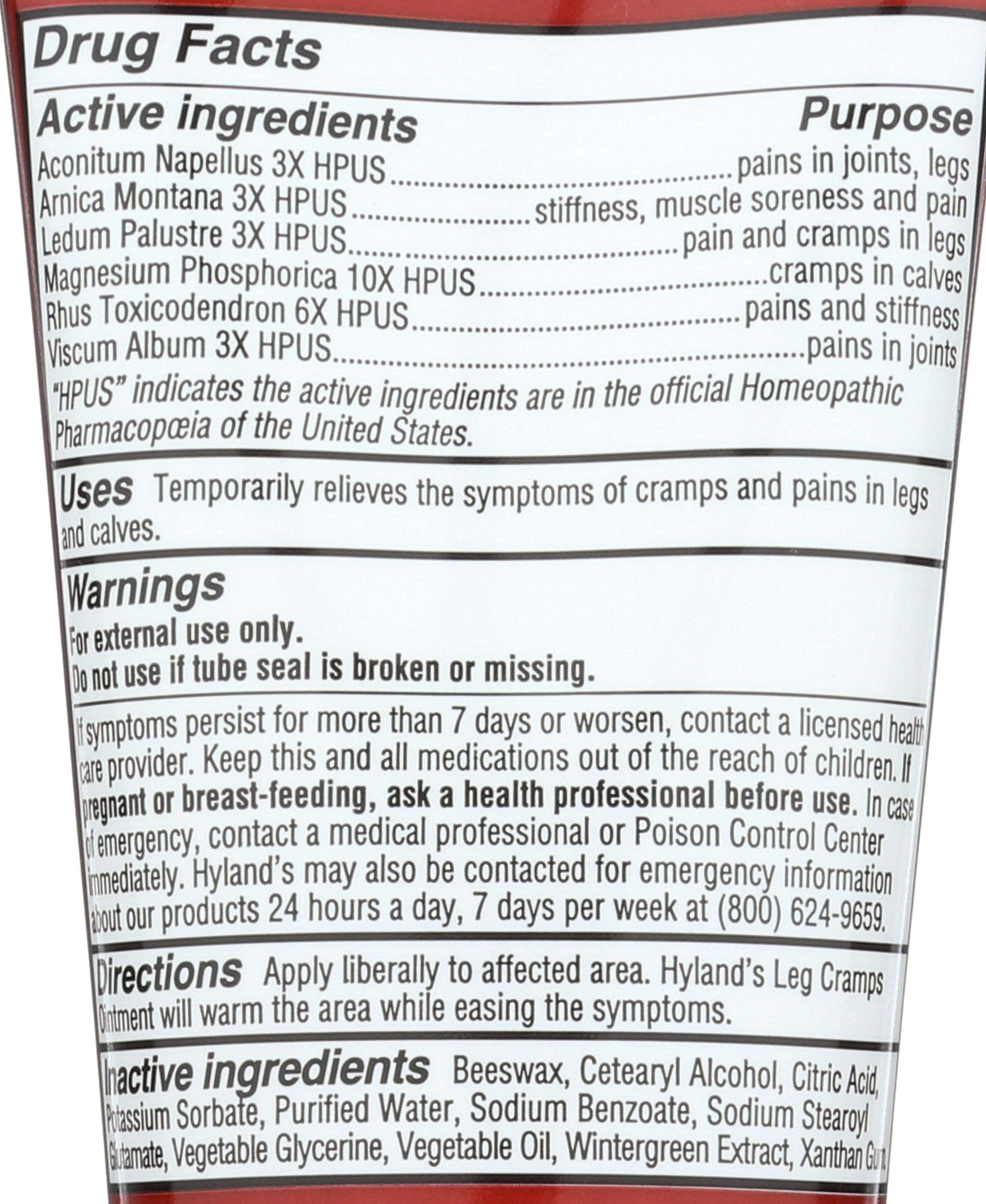 Hylands Homeopathic Leg Cramps - Ointment - 2.5 oz Hyland's buy supplements canada
