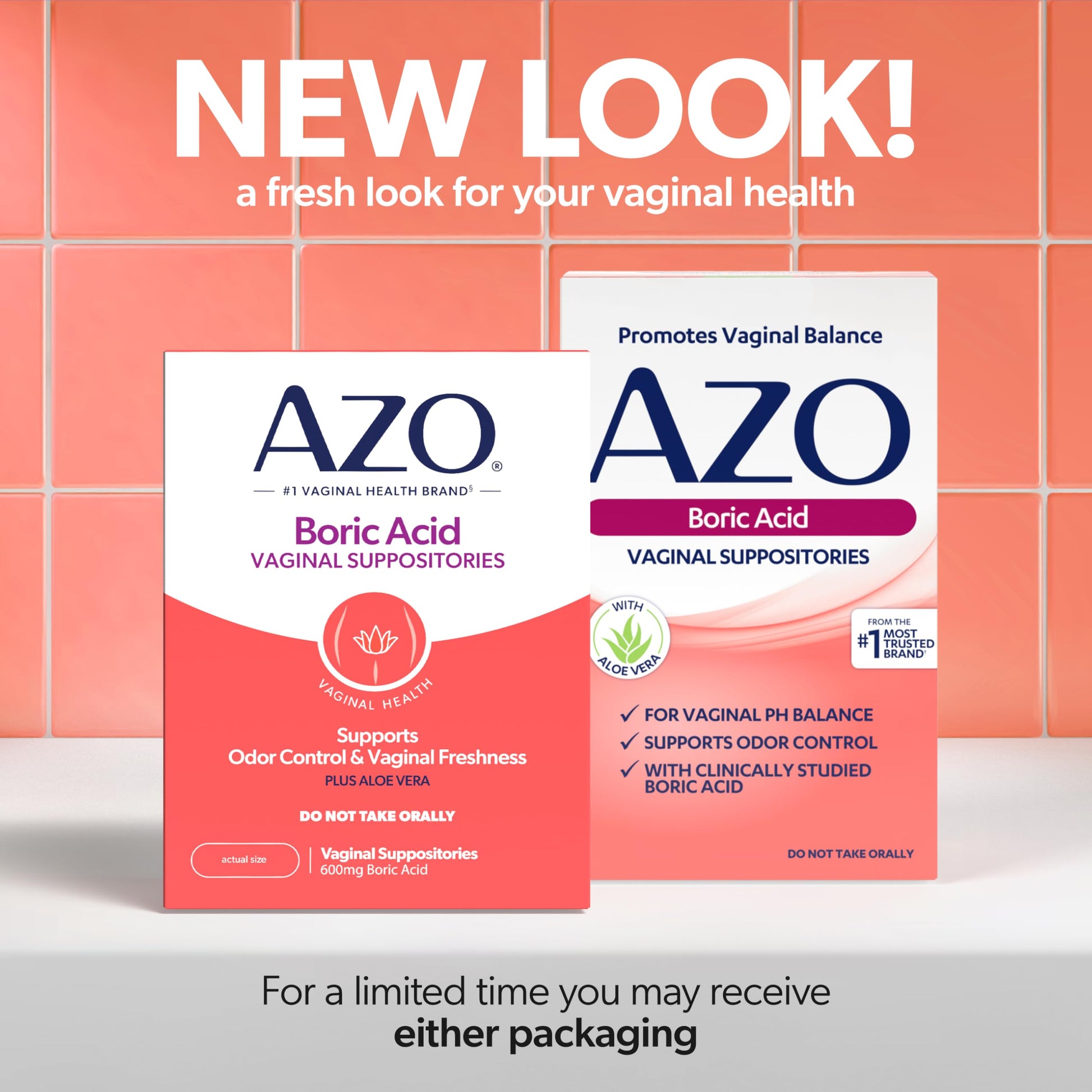 AZO® Boric Acid Vaginal Suppositories for Women, Helps Support Odor Control with Clinically Studied Boric Acid, Non-GMO, 30 Count AZO buy supplements canada