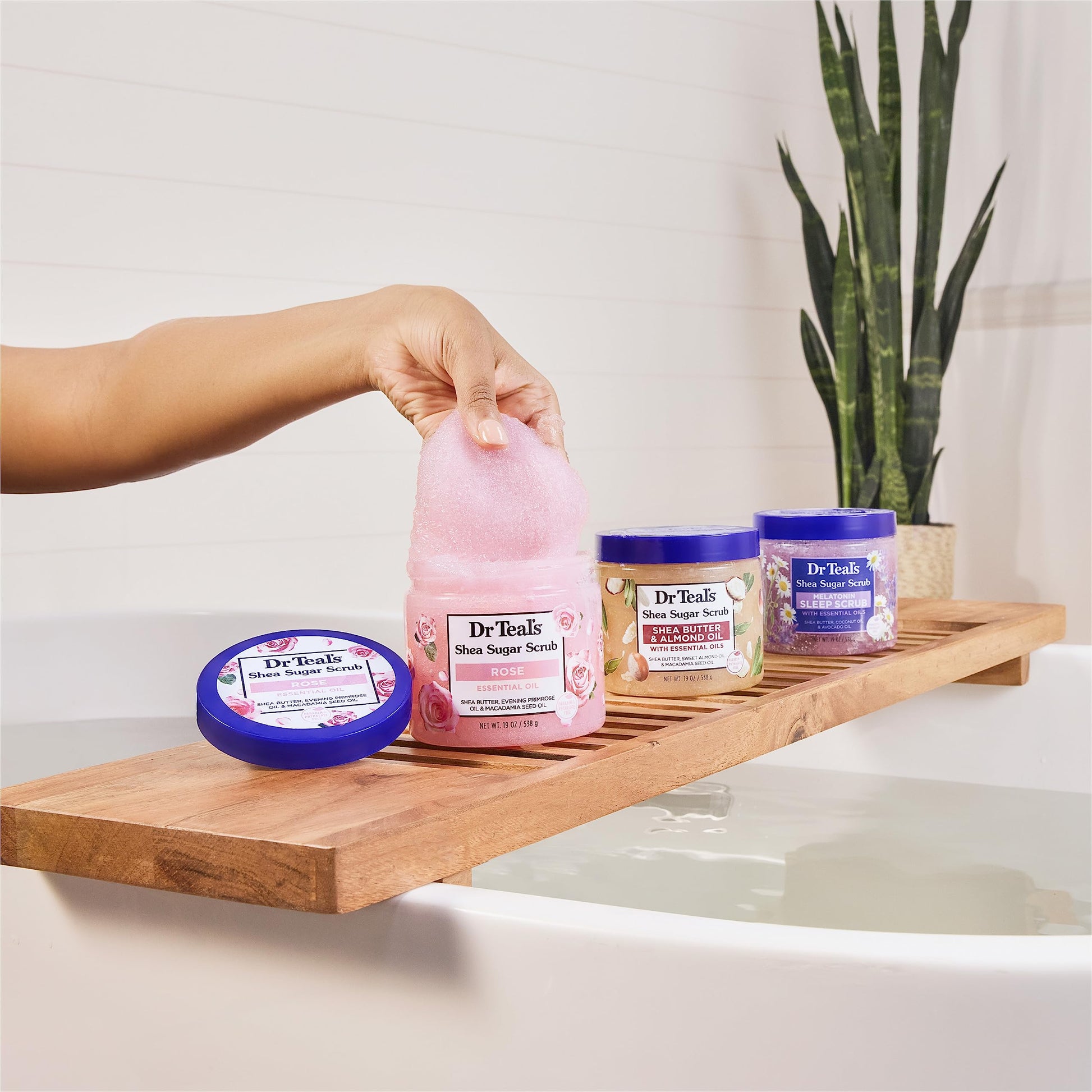 Dr Teal's Shea Sugar Body Scrub, Rose with Essential Oil, 19 oz (Pack of 3) Packaging May Dr Teal's buy supplements canada