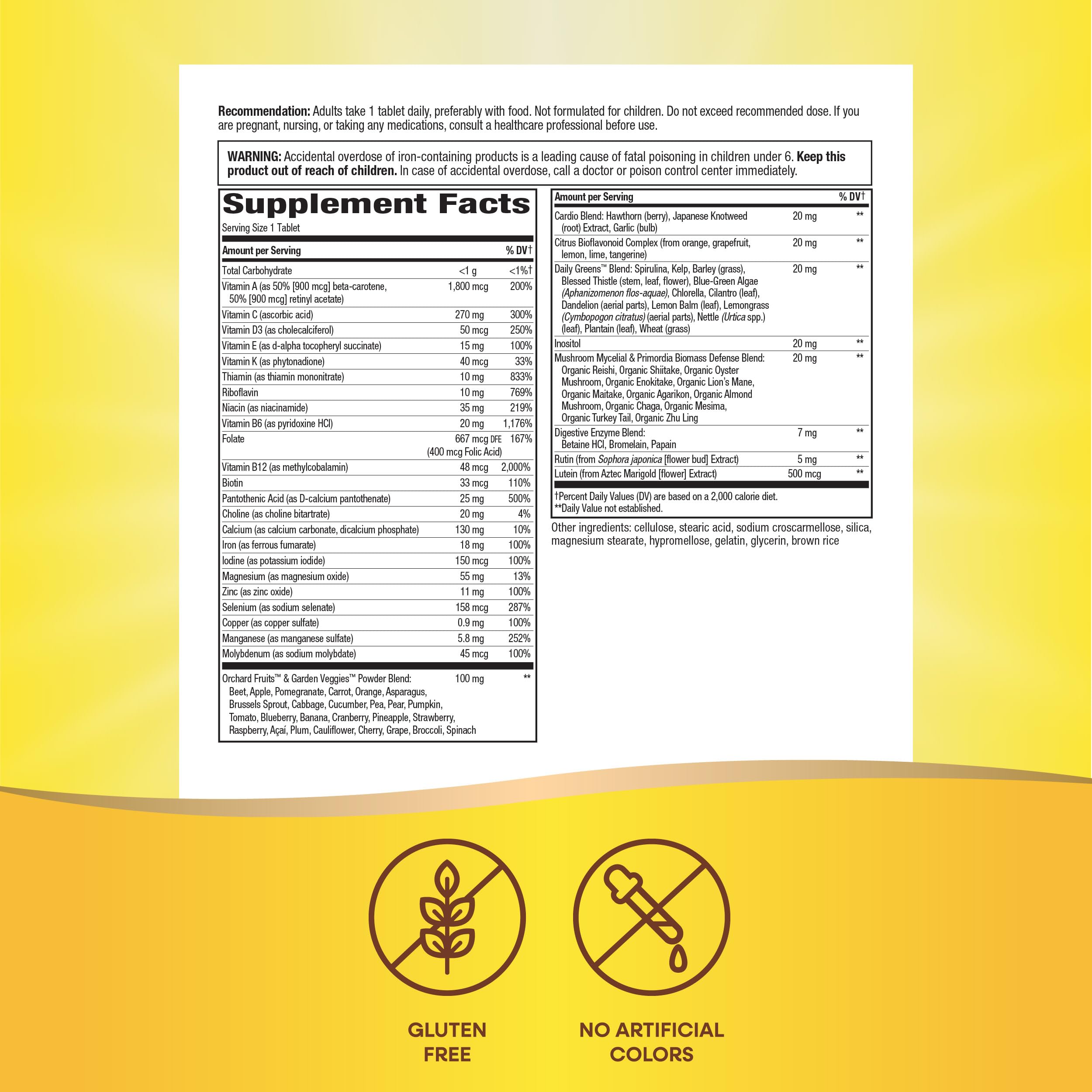Nature's Way Alive! Adult Ultra Multivitamins, Promotes Energy Metabolism, Heart & Muscle Function*, with B-Vitamins Including Methylated B12, Gluten Free, 60 Tablets Nature's Way buy supplements canada
