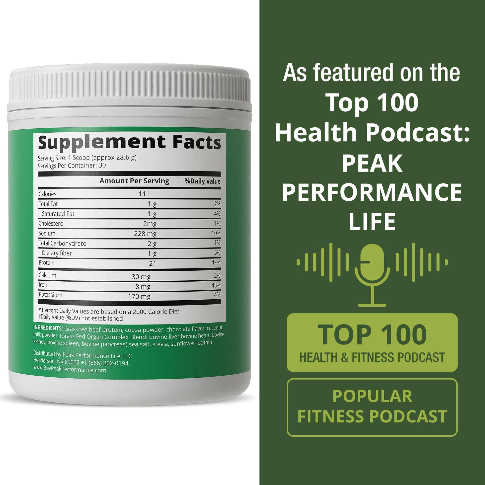 Grass Fed Beef Protein Powder + Organ Complex. Lactose Free Great Tasting Beef Protein Isolate. Animal Based Non Dairy No Whey Paleo Carnivore Supplement for Muscle Building. Chocolate Flavor Peak Performance buy supplements canada