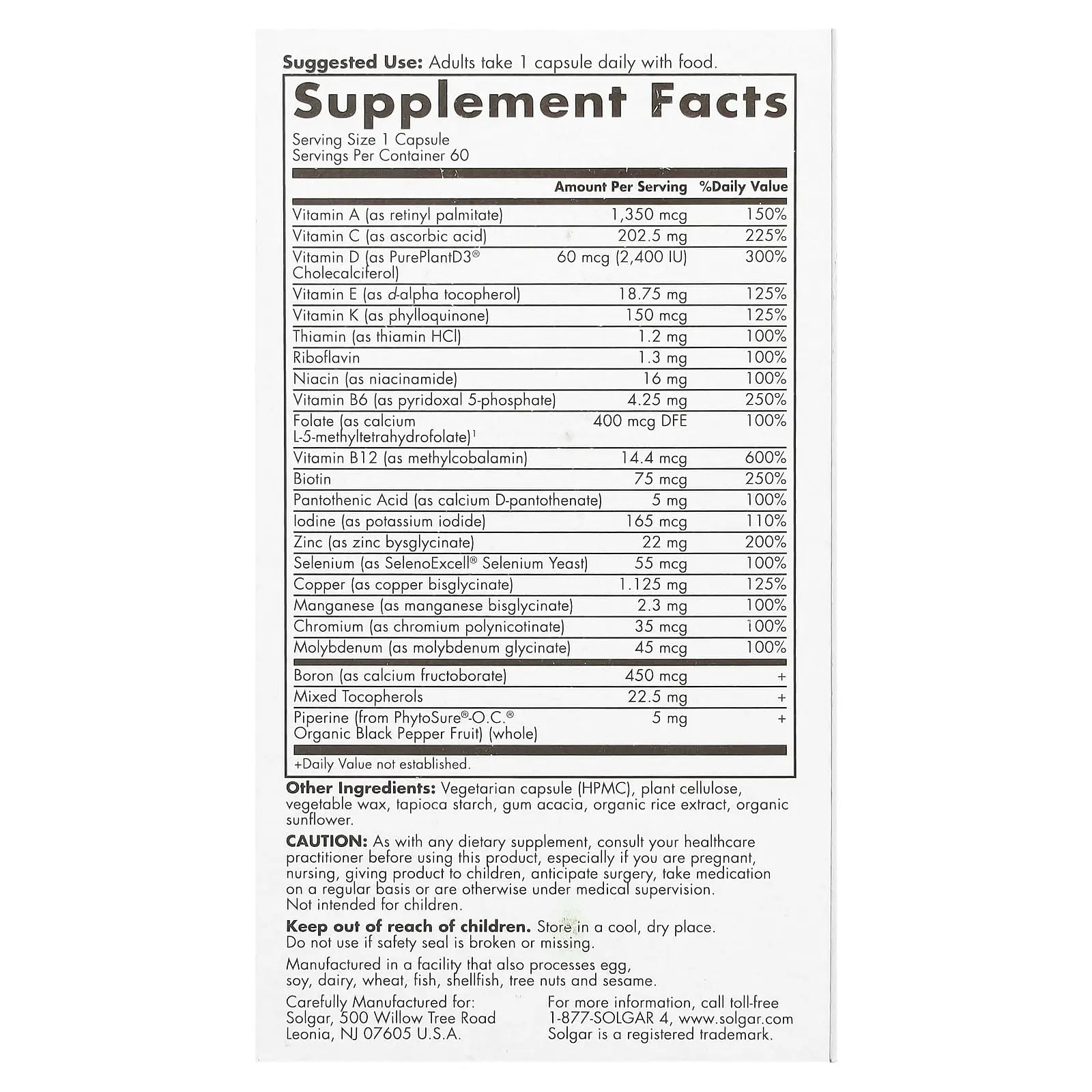 Solgar One Daily Men's Multi 50+ Whole Body Support for Men 50 and Older Highly Absorbable Delayed Release Heart, Energy Solgar buy supplements canada