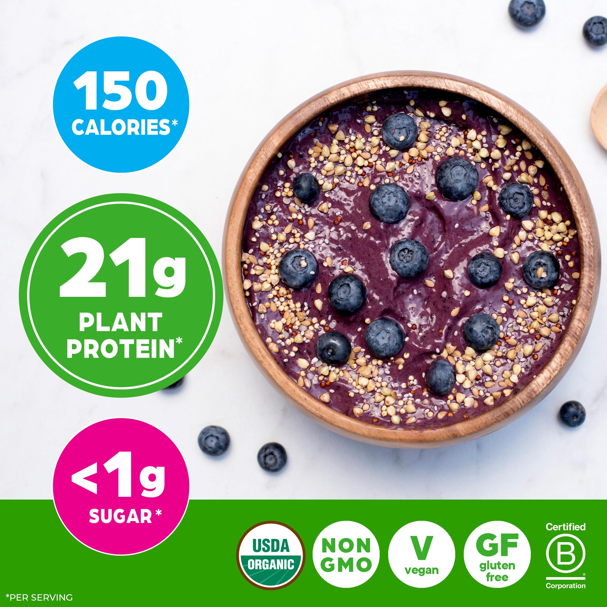 Orgain Organic Vegan Protein Powder, Vanilla Bean - 21g Plant Based Protein, 4g Prebiotic Fiber, No Lactose Ingredients, No Added Sugar, Non-GMO, For Shakes & Smoothies Orgain buy supplements canada