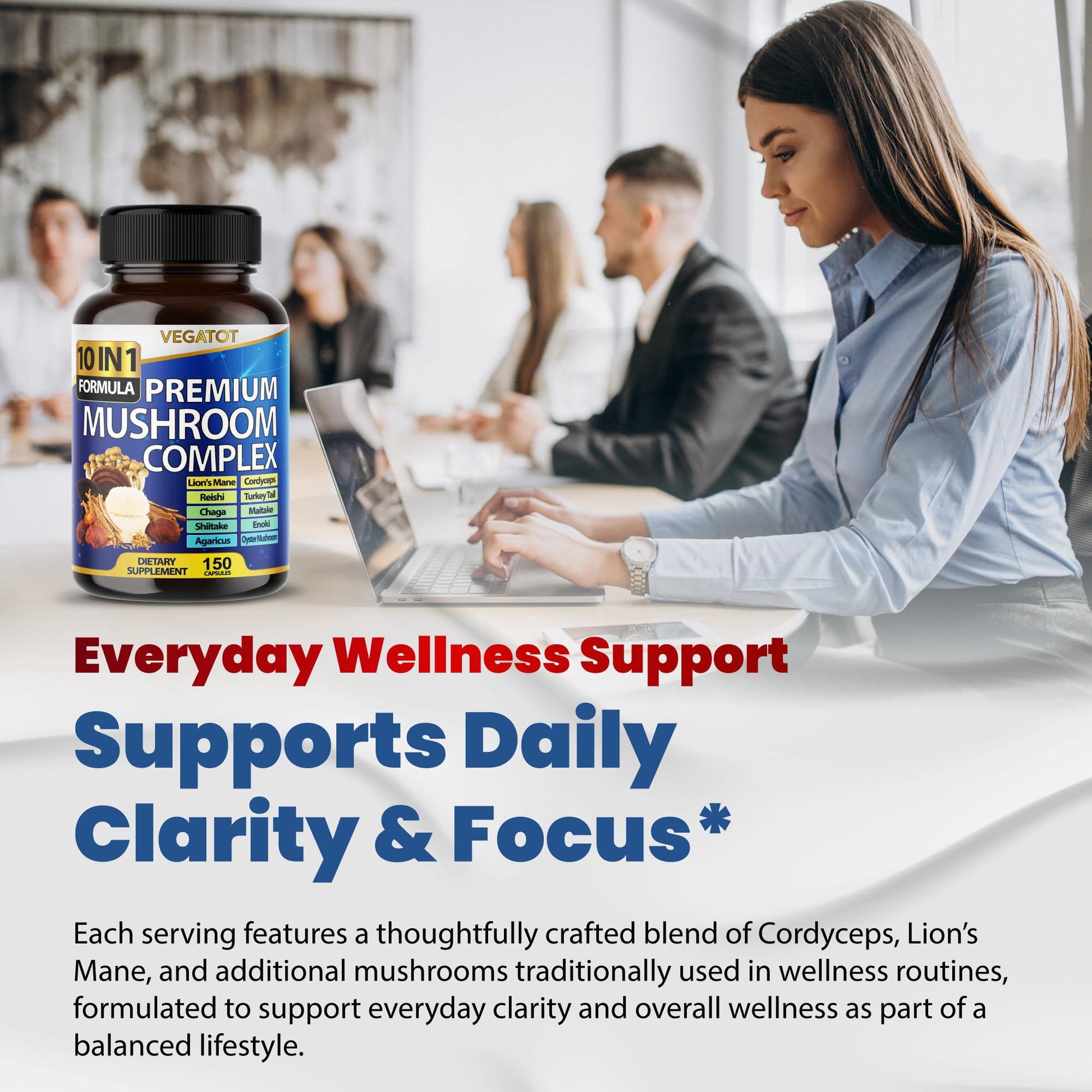 10 in 1 High Strength Mushroom Supplement - Lions Mane, Cordyceps, Reishi - Brain Supplements for Memory and Focus ** 5-Month Supply VEGATOT buy supplements canada