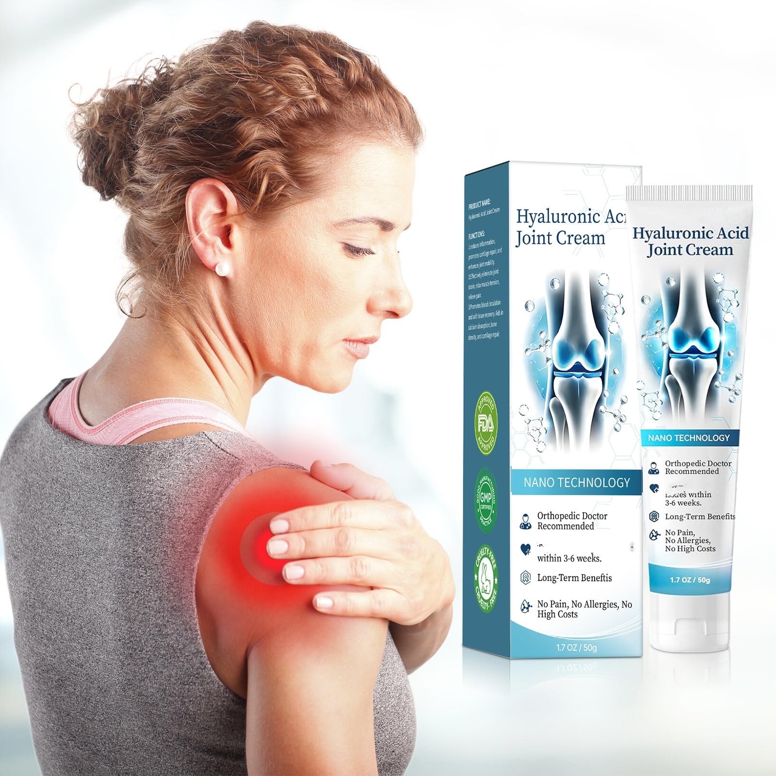 2 PCS Hyaluronic Acid Joint R-epair Gel, Soothing Massage Gel, Quickly Relieve Joint discomfort for Back, Neck, Kne, Soothing Relief for Dry, Cracked Skin Joint Activities Throughout The Body SANZHUAN buy supplements canada