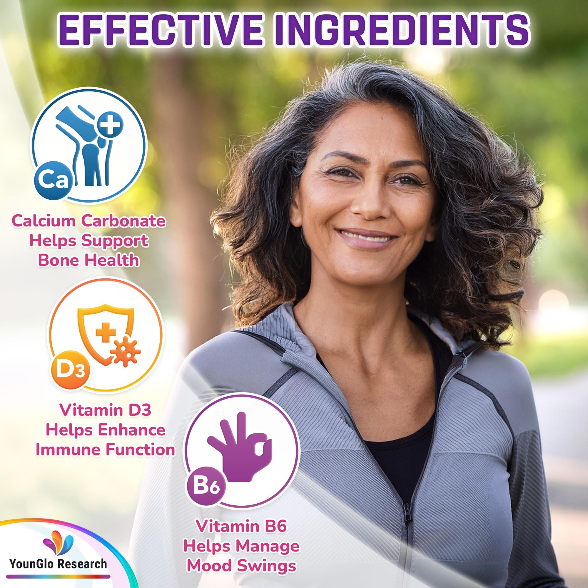 YounGlo Research Menopause Supplement - 120 Vegan Caplets - Menopause & Perimenopause Relief Support - Food and Dietary Vitamins - Multivitamin for Women YounGlo Research buy supplements canada