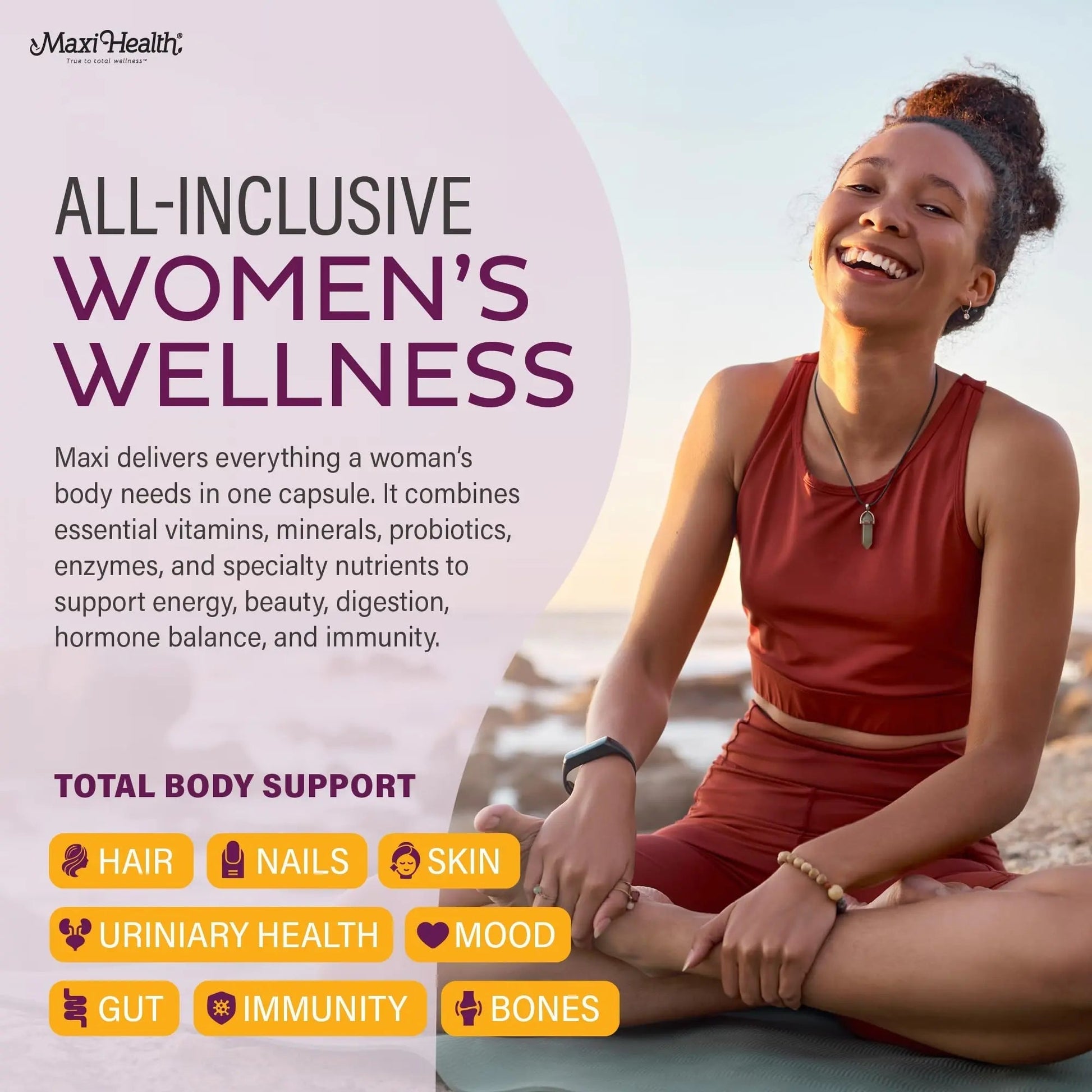 Womens Multivitamin – Methylated Multivitamin for Women with 23 Key Vitamins C, D, B6, B12, Calcium, Probiotics, Biotin & More Maxi Health buy supplements canada