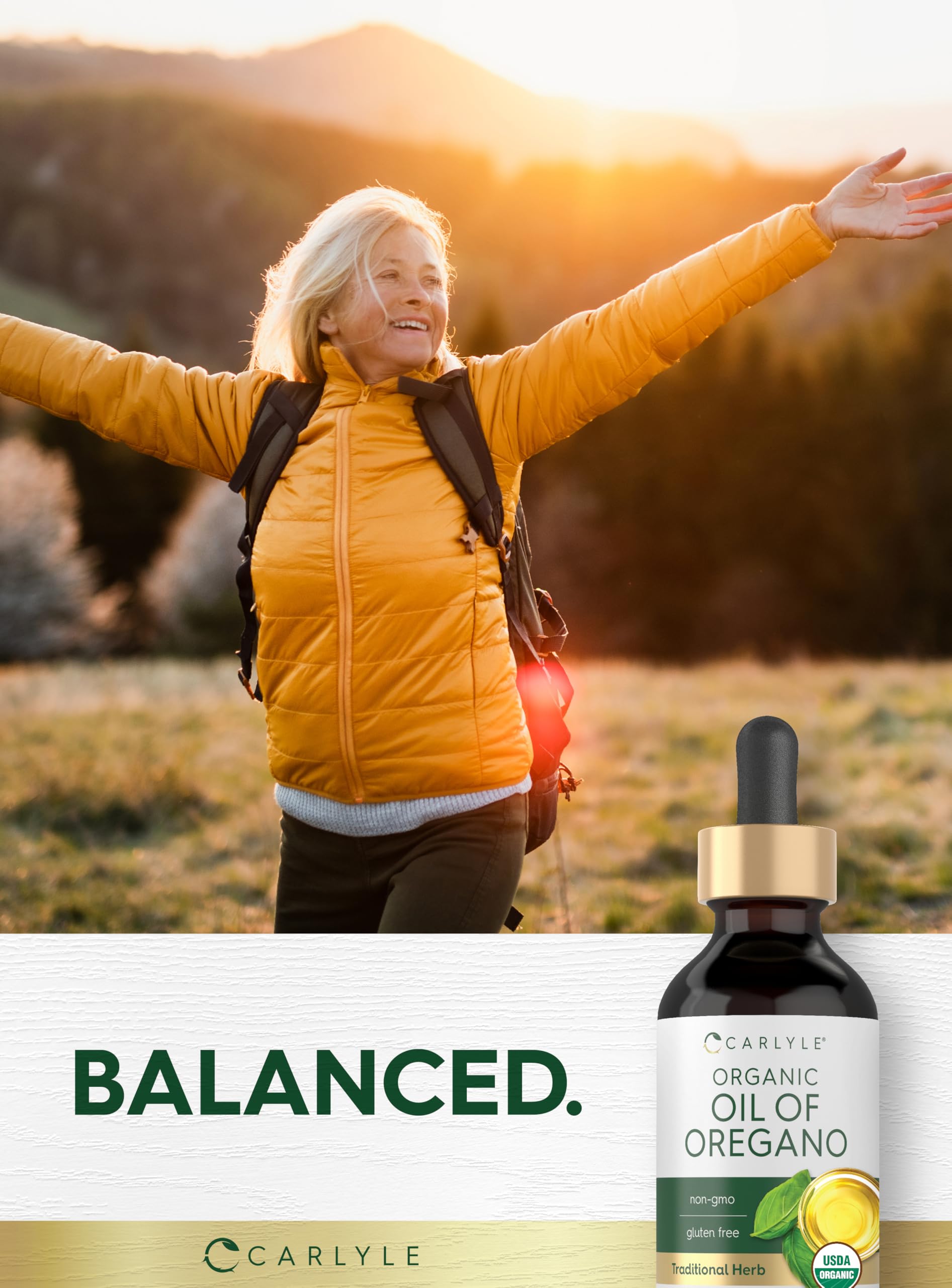 Carlyle Organic Oil of Oregano Liquid Drops - 2 fl oz - 1 Year Supply | Vegan Herbal Supplement | Non-GMO, Gluten Free Carlyle buy supplements canada