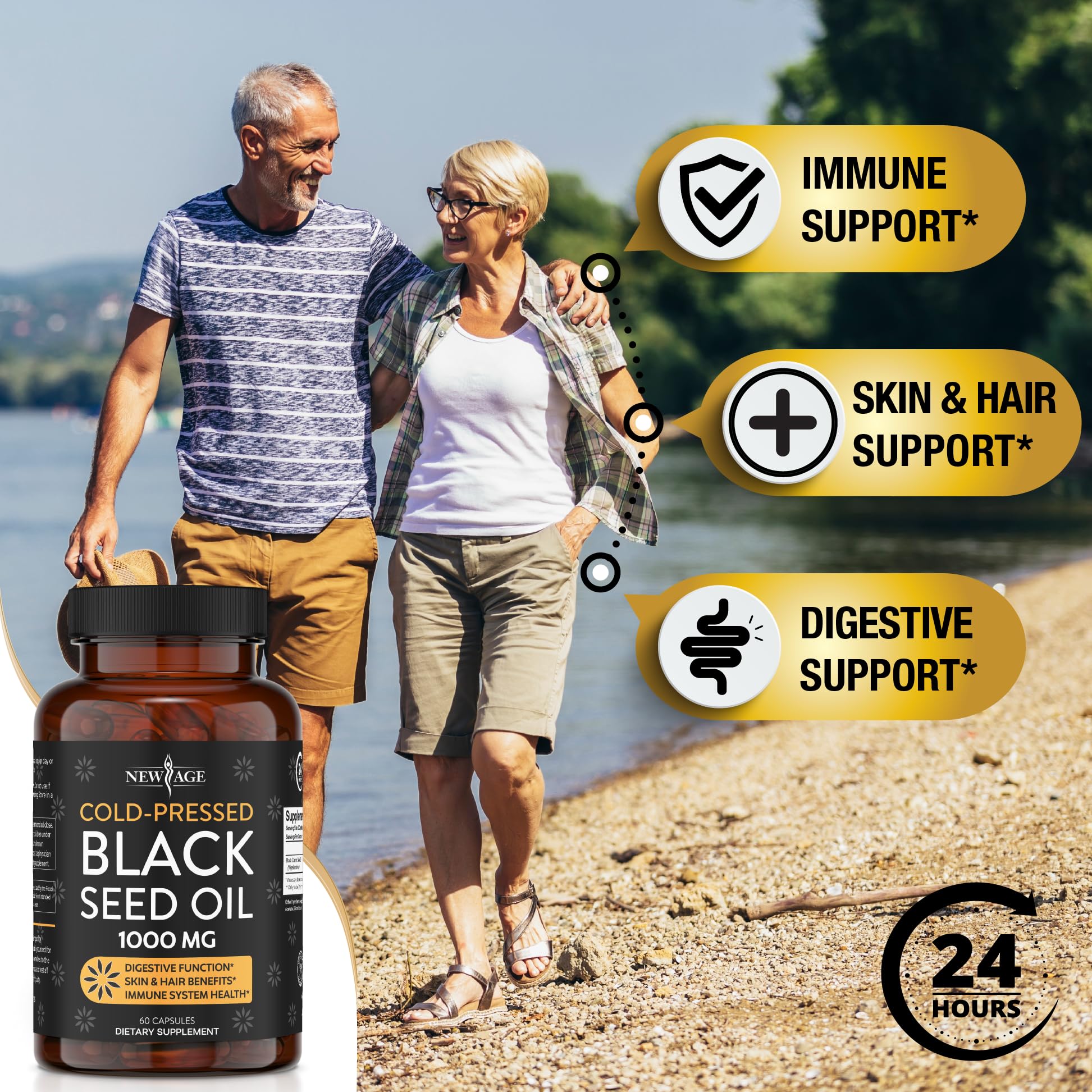 Black Seed Oil Softgel Capsules - Premium Cold-Pressed Nigella Sativa Producing Pure NEW AGE buy supplements canada