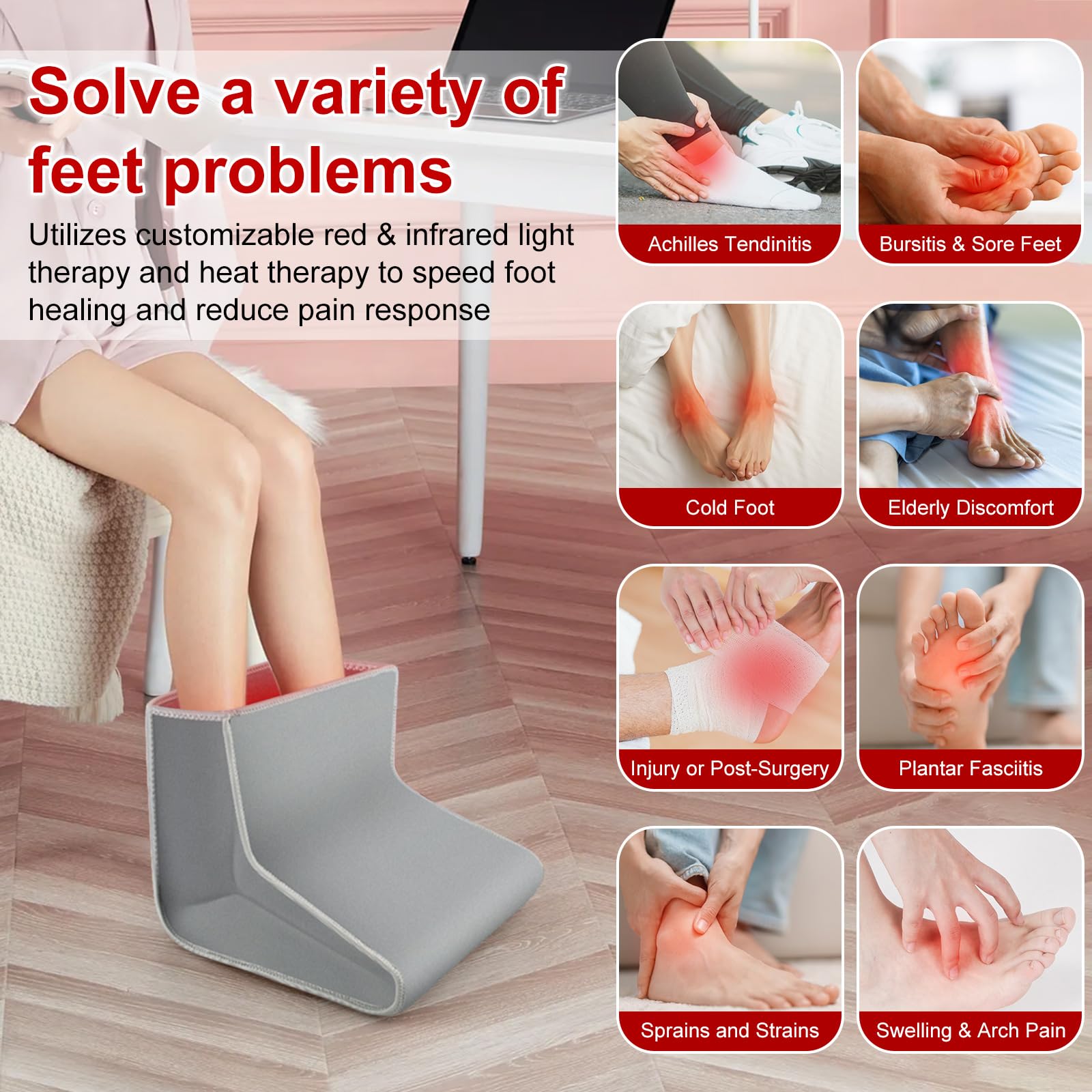 Red Light Therapy Boot for Feet, Infrared Light Therapy Slipper for Perfect Foot Care, Ideal for Ankle Rutollmit buy supplements canada