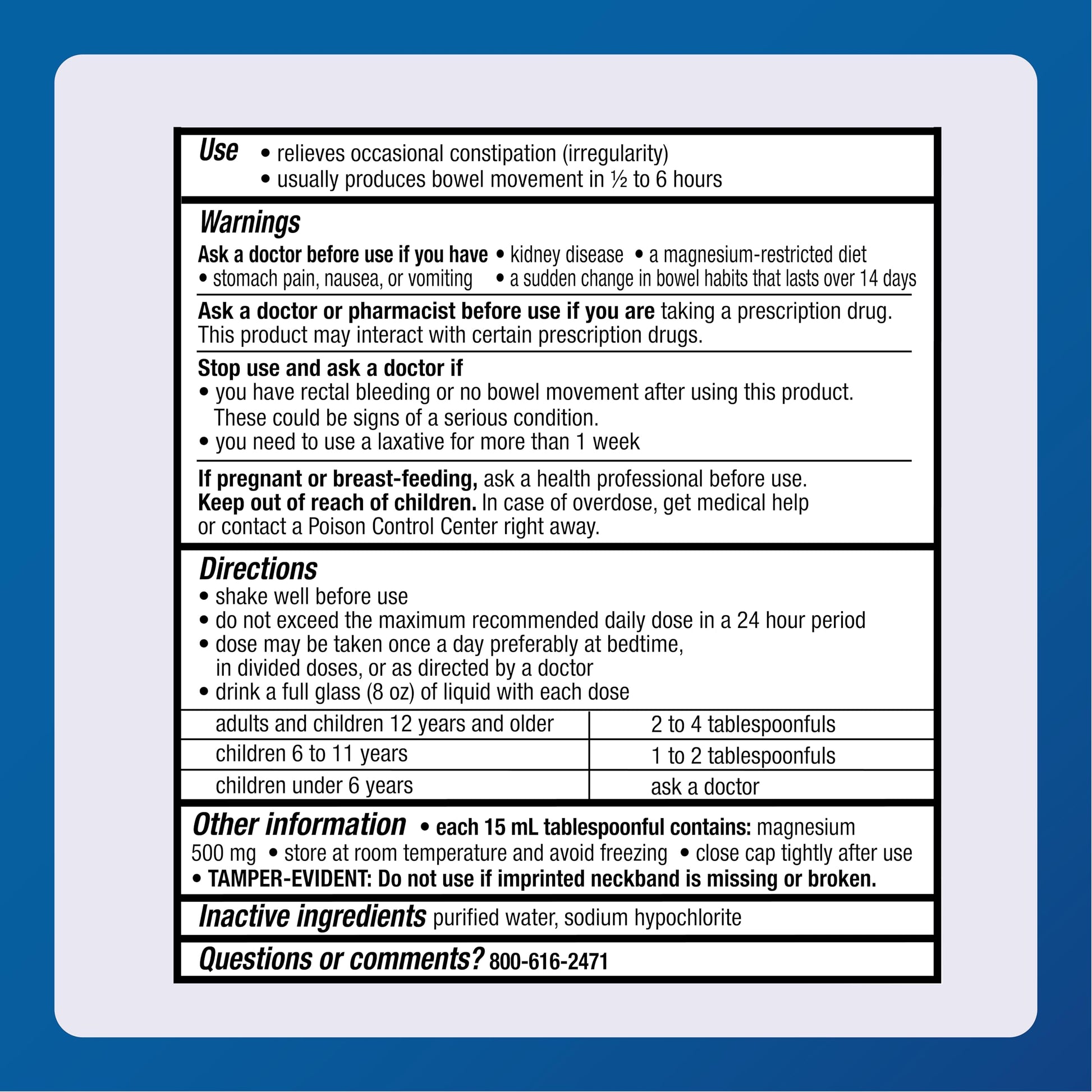 MAJOR Milk of Magnesia Saline Laxative - Original Flavor - Effective Overnight Relief - Stimulant-Free, Sugar-Free - 16 Fl Oz MAJOR buy supplements canada
