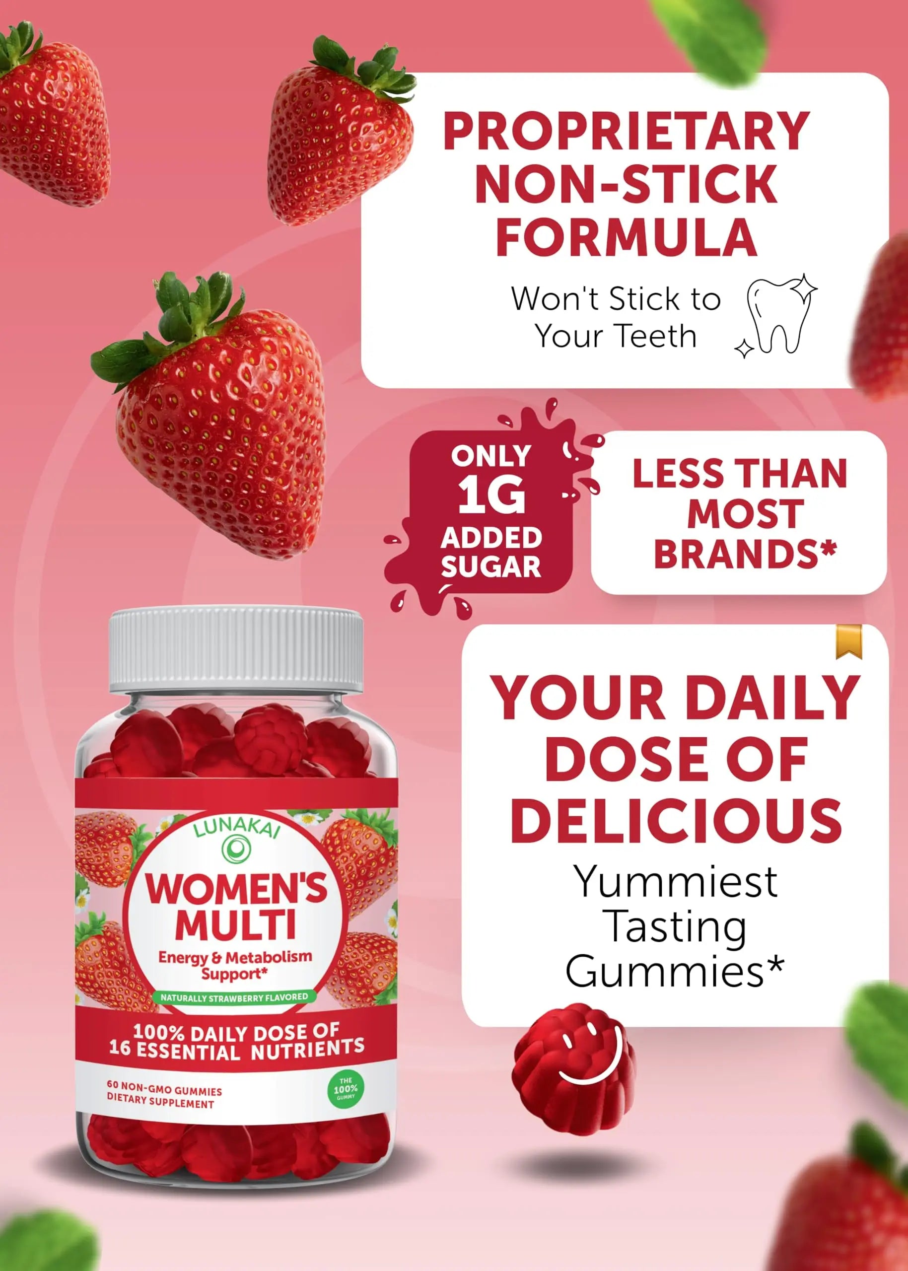 Lunakai Collagen and Women's Multivitamin Gummies Bundle - Non-GMO Anti Aging Supplements with Biotin, Zinc, Vitamin C and E Lunakai buy supplements canada