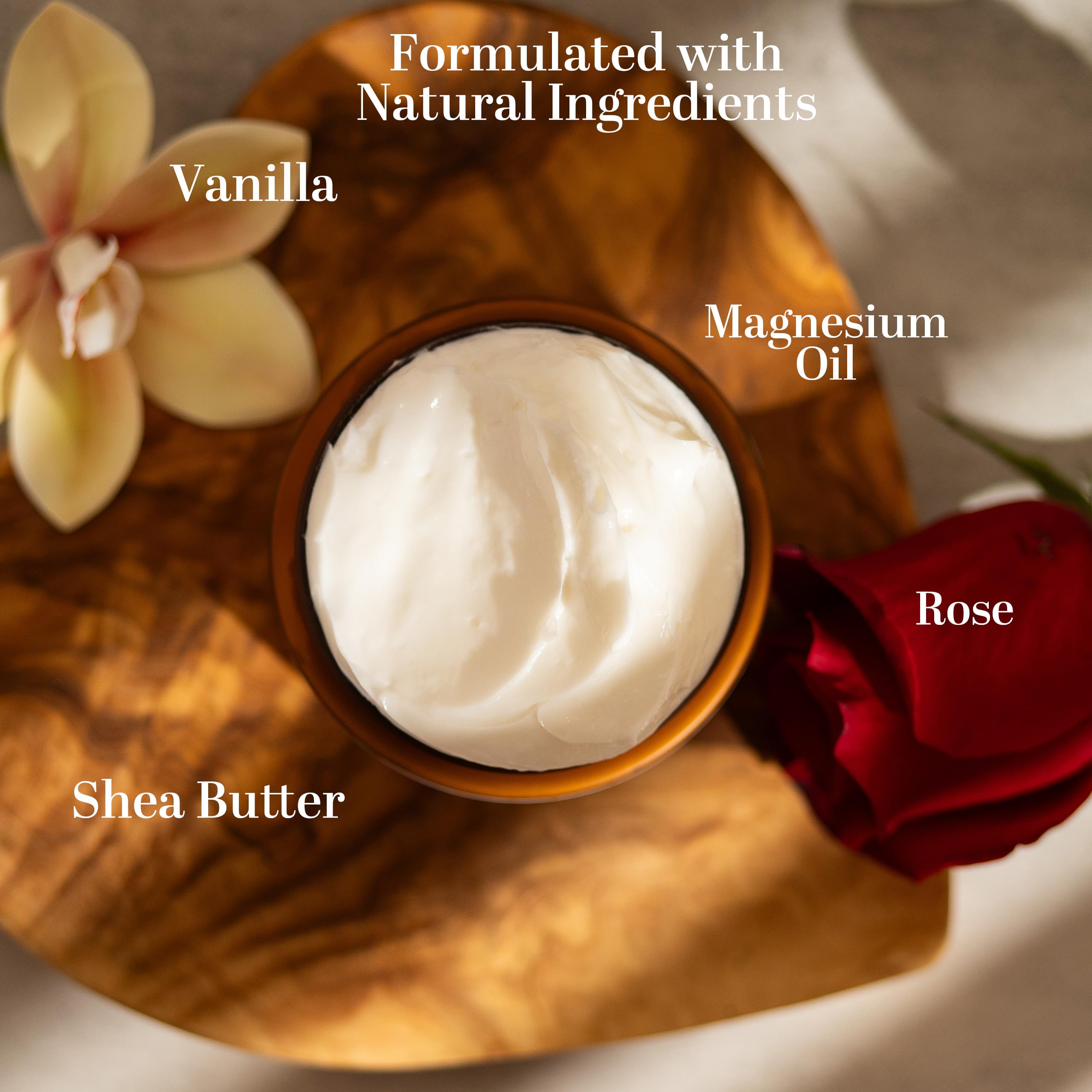 Better Shea Butter Magnesium Lotion for Women | Vanilla Rose | For Pregnancy, Kids & Babies | Relieves Muscle Tension & Leg Cramps | Organic & Natural Ingredients Better Shea Butter buy supplements canada