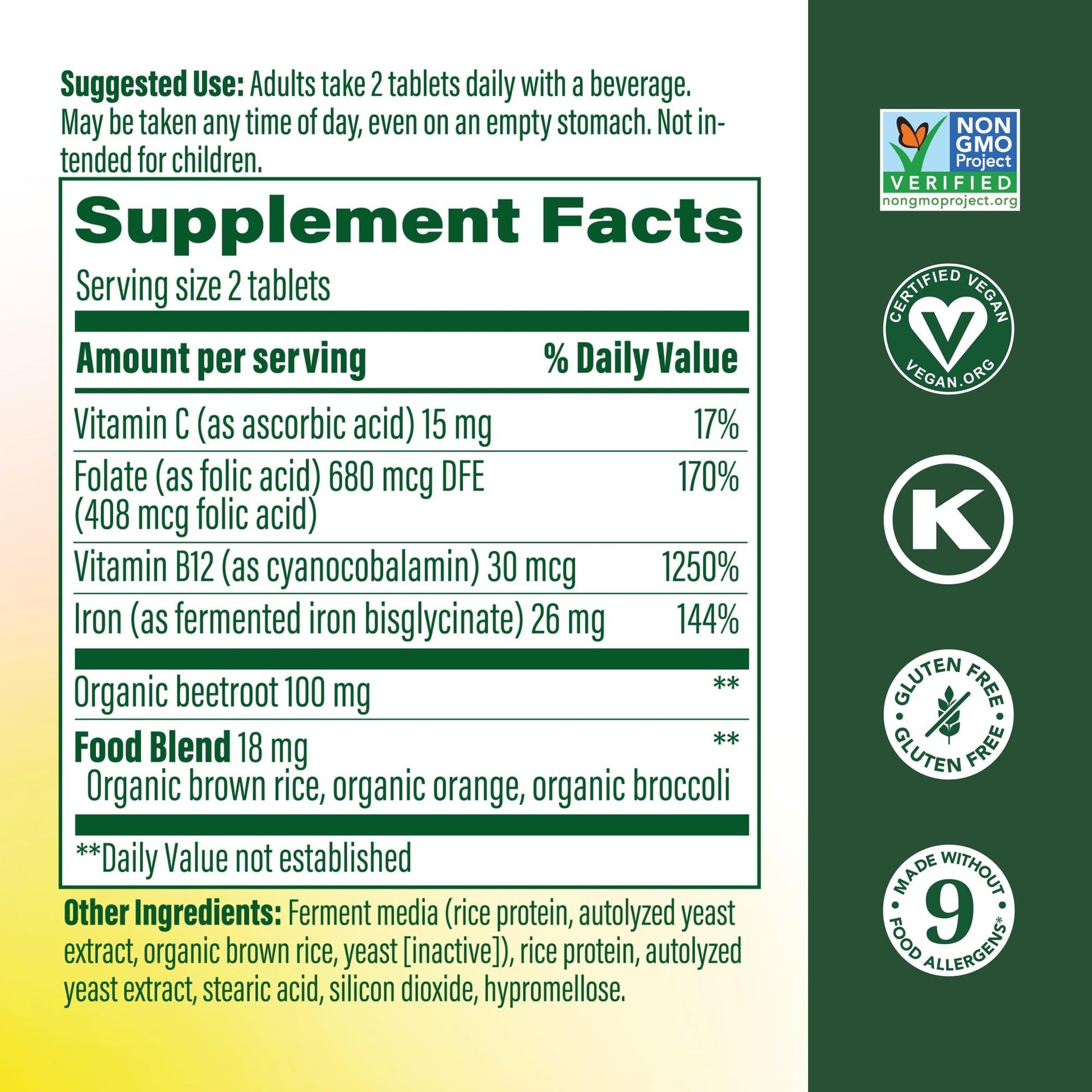 MegaFood Blood Builder Iron Supplement for Women & Men - Increase Iron Levels Without Side Effects - Combats Fatigue - Vitamin B12, Folic Acid & Vitamin C MegaFood buy supplements canada