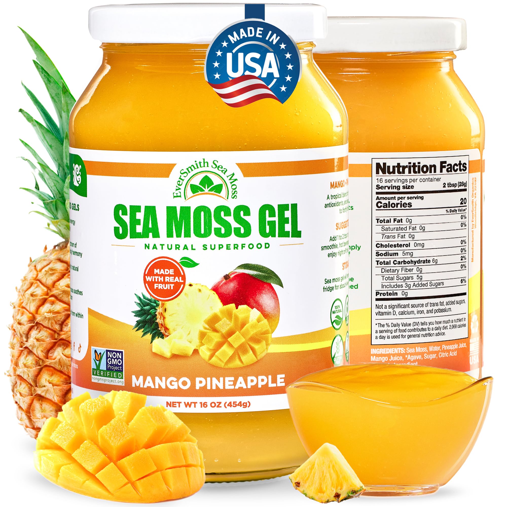 EverSmith Organics - Wildcrafted Irish Sea Moss Gel | Made in USA | Rich in Vitamins & Minerals | Sea Moss Gel Raw EverSmith Organics buy supplements canada