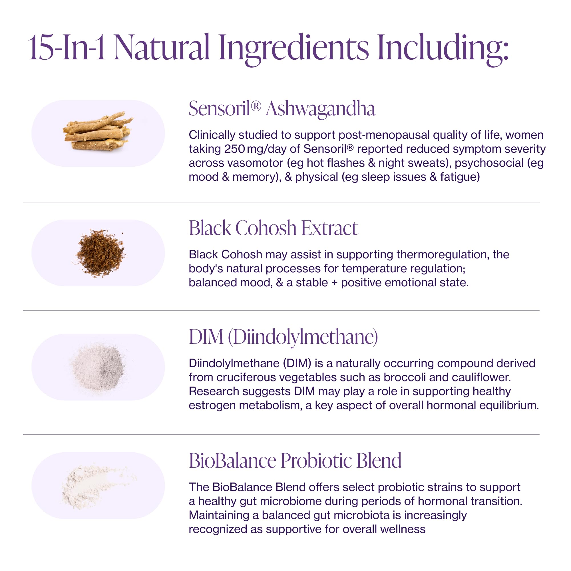 Menopause Supplements for Women - Natural Hormone Balance - Hot Flashes, Night Sweats, Sleep & Mood Support. with Sensoril® Ashwagandha, DIM, Chaste Berry & Black Cohosh Root - 60 Count Pure Micronutrients buy supplements canada