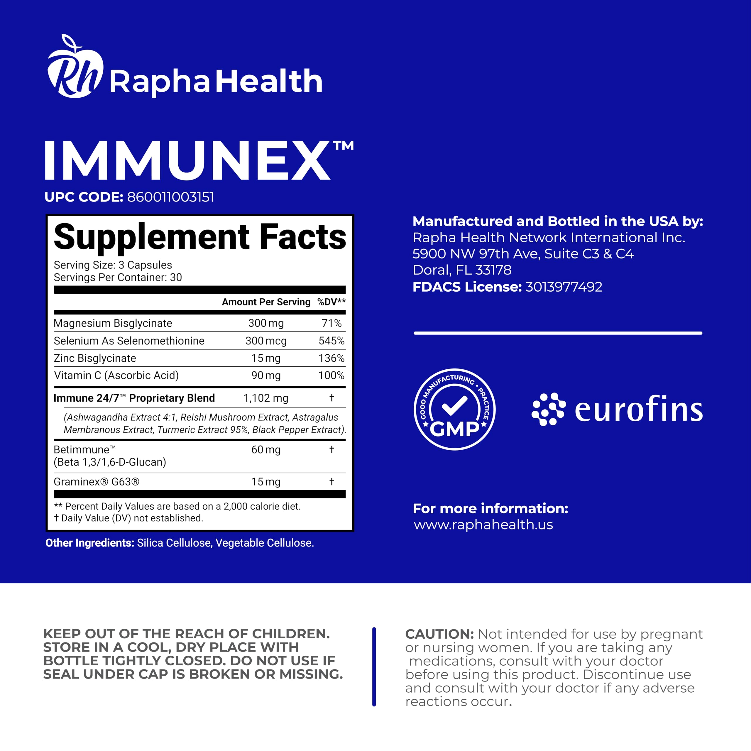 RAPHA HEALTH Immune 247 - Immune and Wellness Support | Gut & Antioxidant Booster | Magnesium, Selenium, Zinc, Vitamin C, Ashwagandha | 90 Capsules - 30 Servings RAPHA HEALTH buy supplements canada