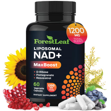 ForestLeaf NAD Resveratrol Capsules, Liposomal NAD Supplement for Women and Men with D-Ribose and Pomegranate, NAD+ for Energy, Focus and Anti-Aging Support, NMN Supplement Alternative (60 Caps) ForestLeaf buy supplements canada