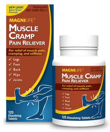 MagniLife Muscle Cramp Pain Relief Quick-Dissolve Tablets, 125 Count, Quinine-Free Homeopathic Medicine for Leg, Foot, Hip, Joint & Back Pain Relief, Helps Ease Muscle Ache, Cramping & Stiffness MagniLife buy supplements canada