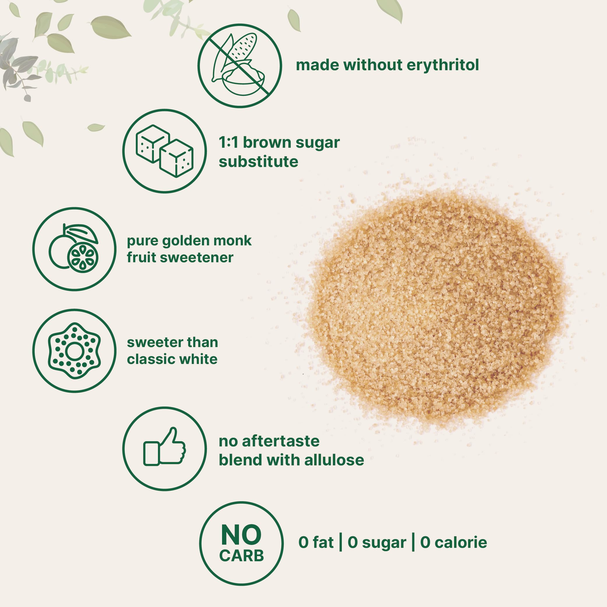 Golden Monk Fruit Sweetener with Allulose, 2 lbs | No Erythritol, No Aftertaste Micro Ingredients buy supplements canada